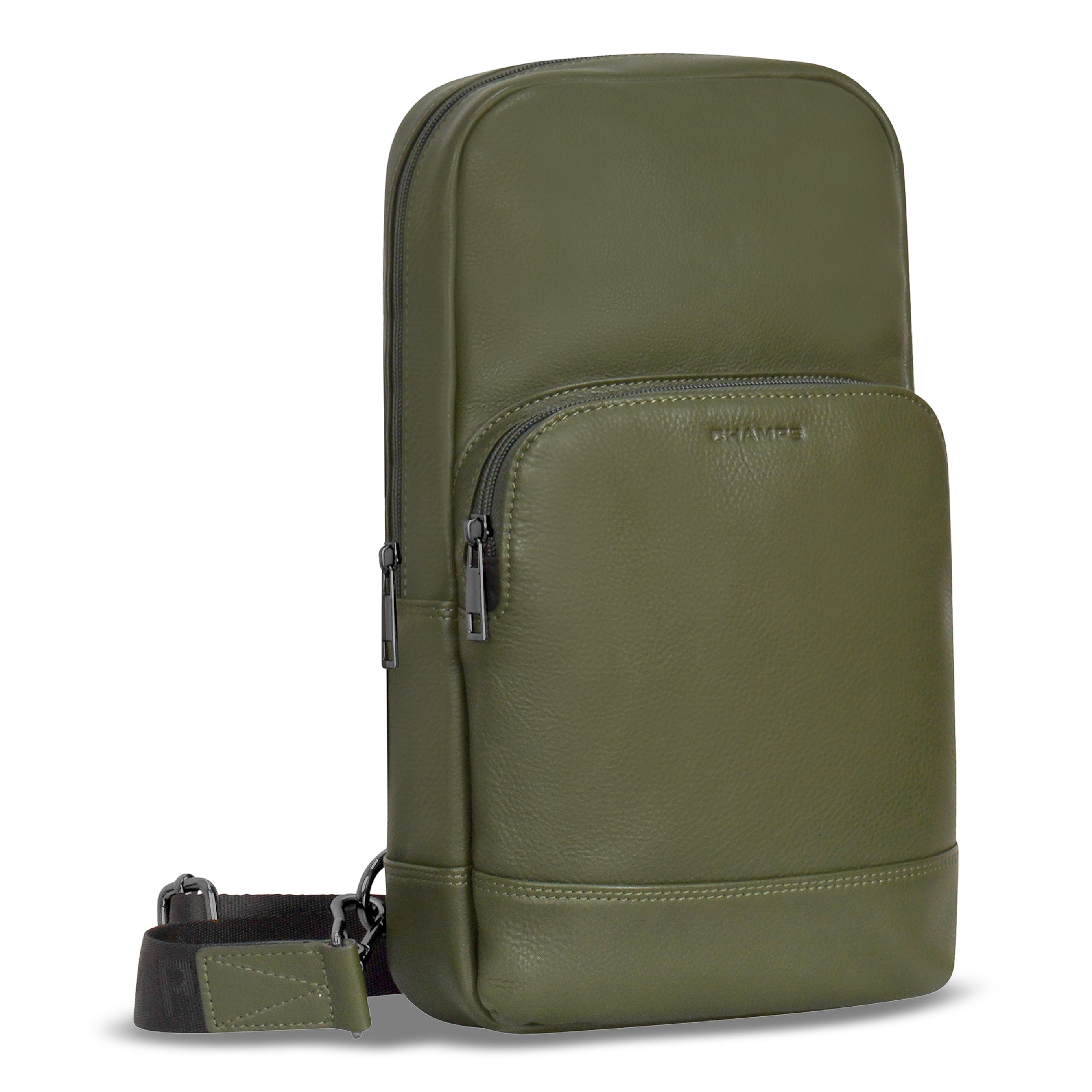 Onyx / Leather Sling Bag 18