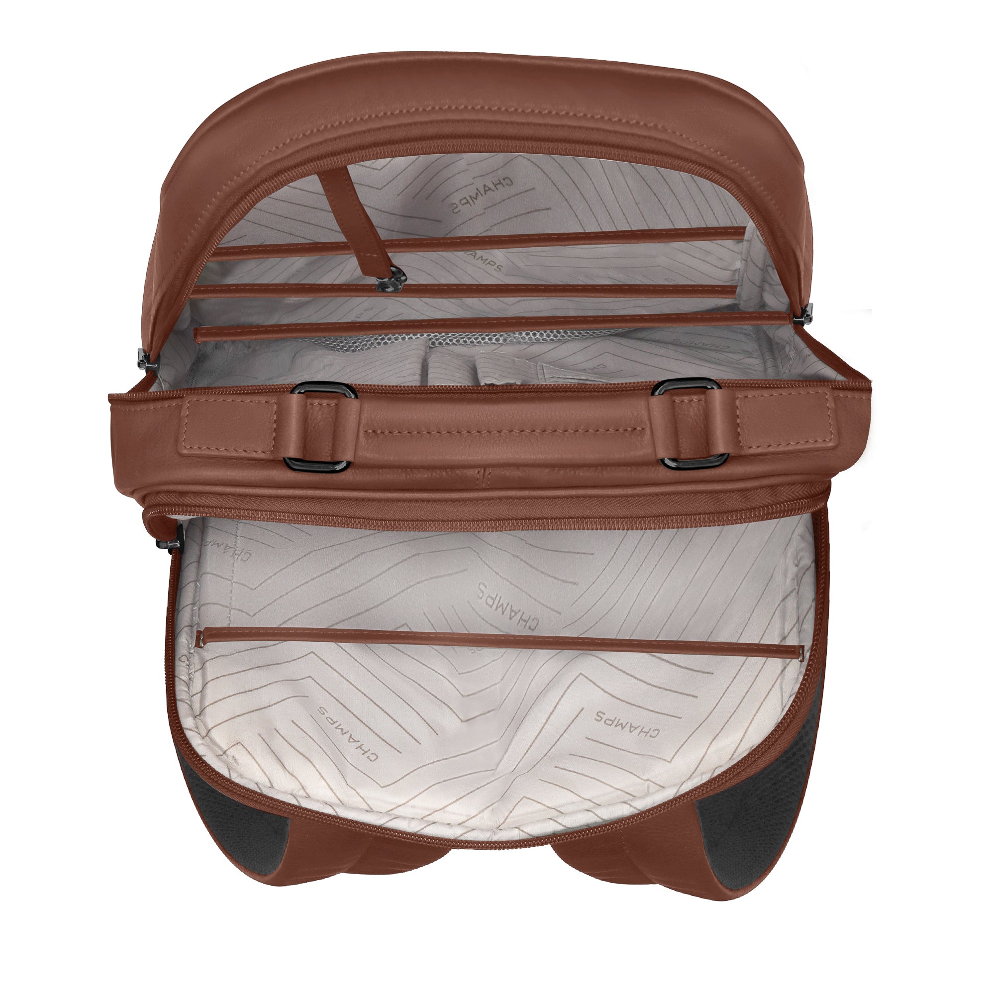Onyx / Leather Compact Backpack 16