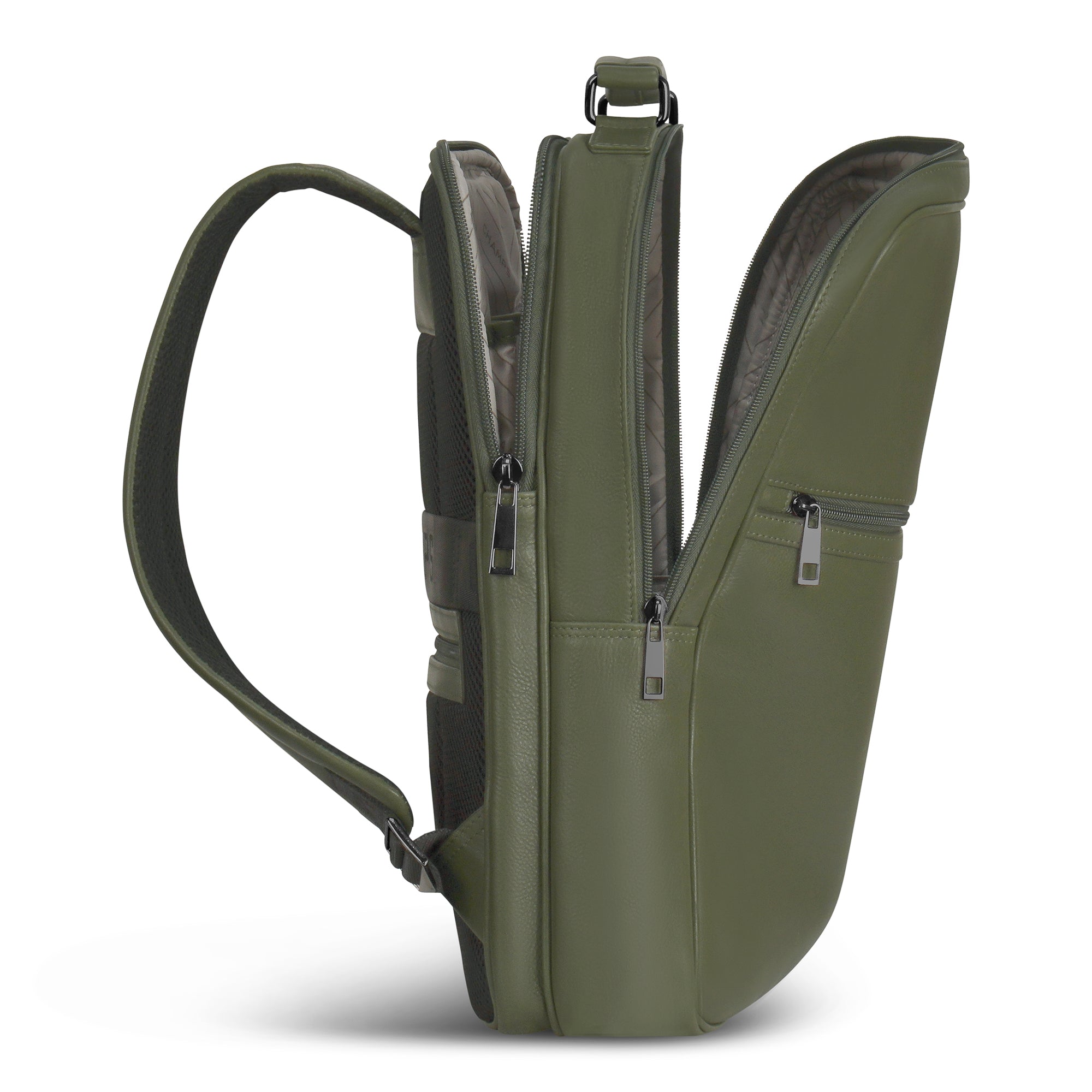 Onyx / Leather Compact Backpack 27