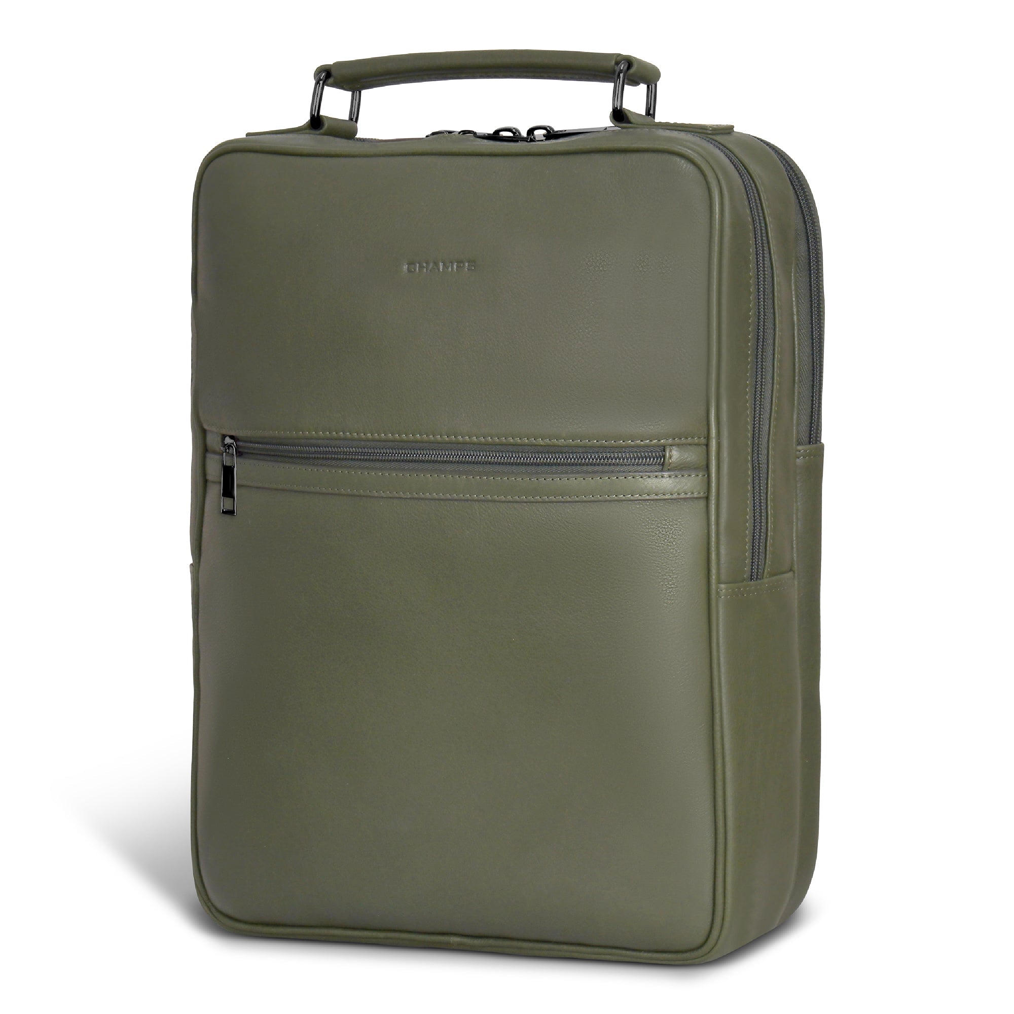 Onyx / Leather Compact Backpack 21
