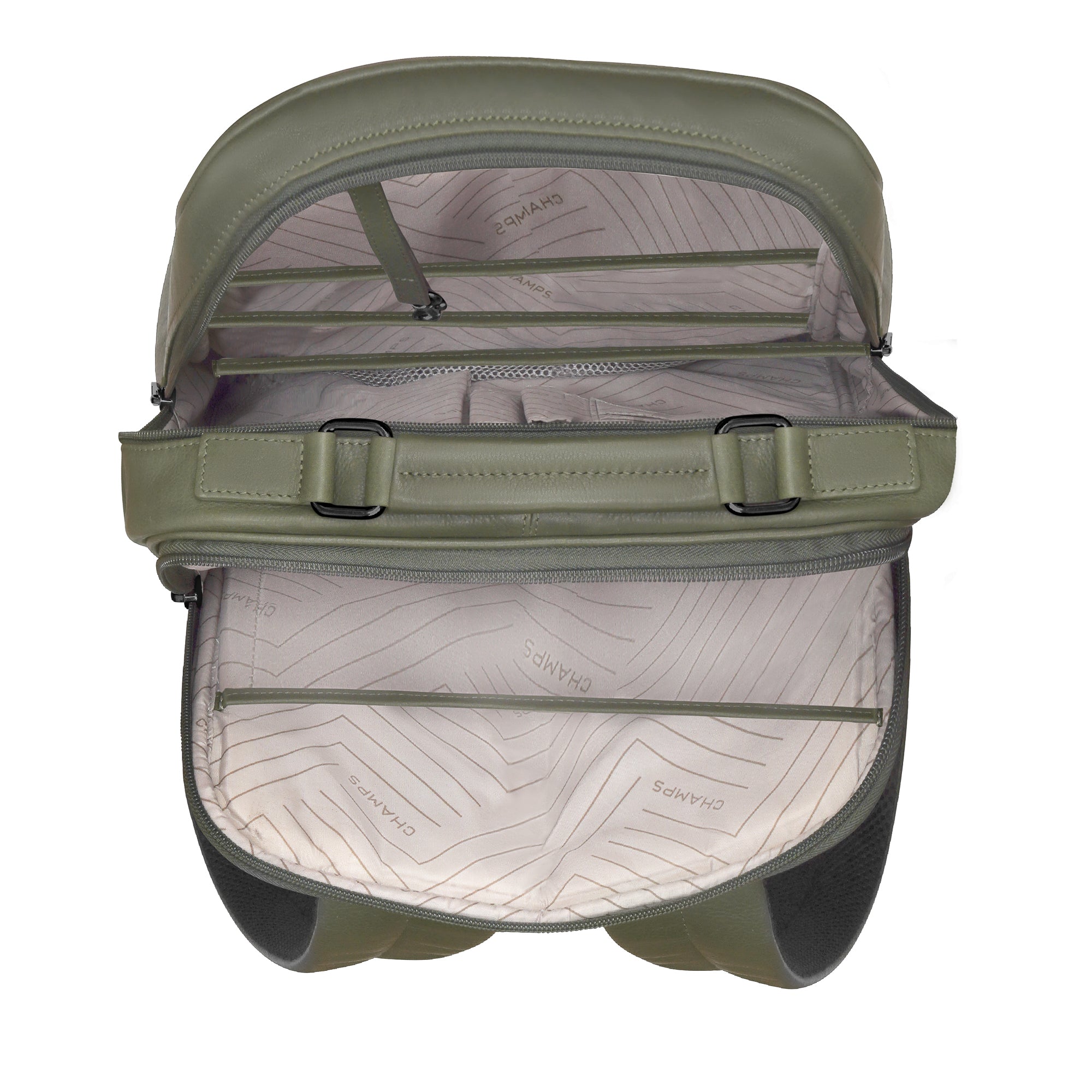 Onyx / Leather Compact Backpack 25