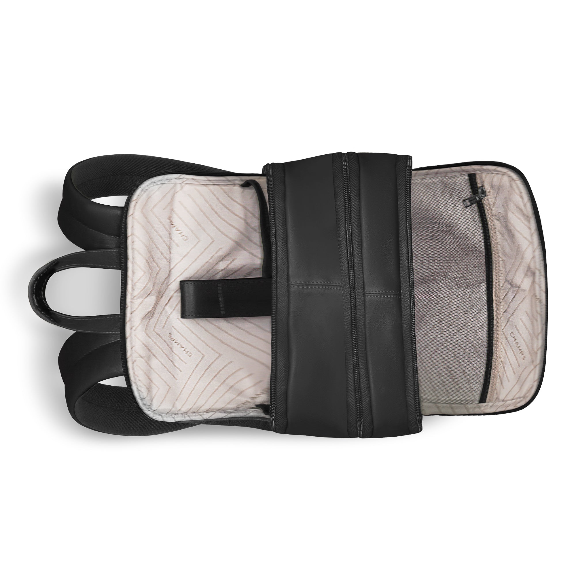 Sac à dos classique en onyx et cuir 7