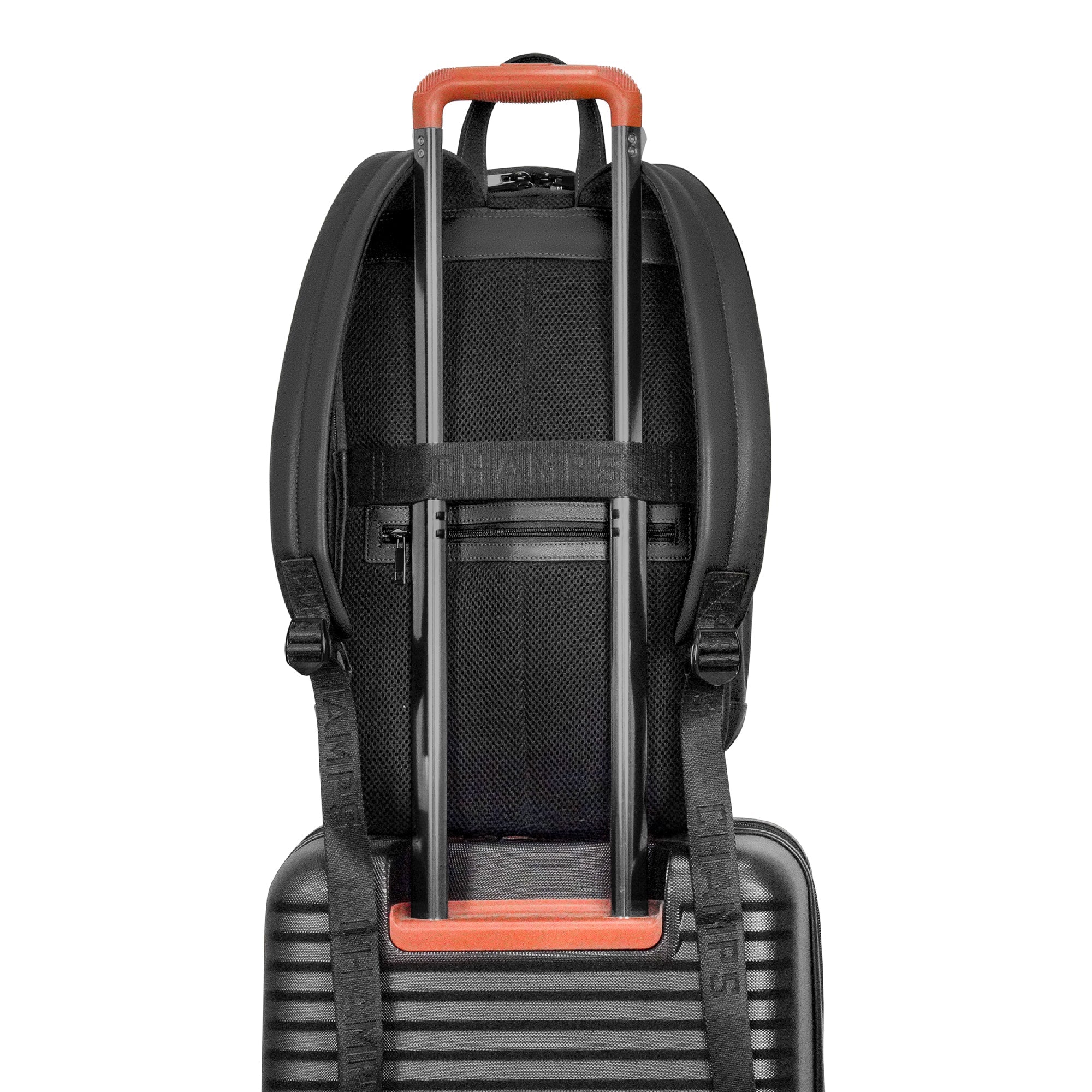 Sac à dos classique en onyx et cuir 8