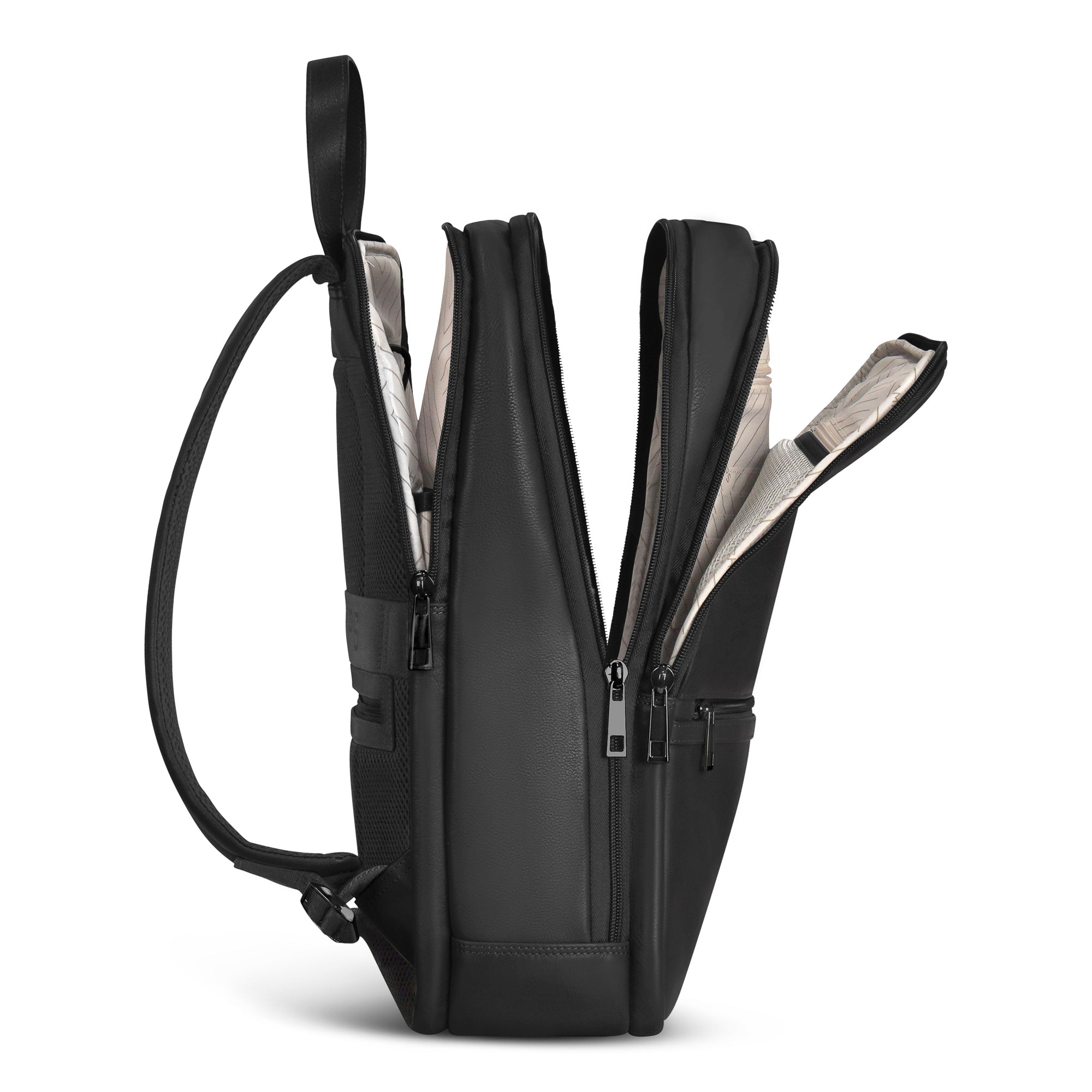 Sac à dos classique en onyx et cuir 9