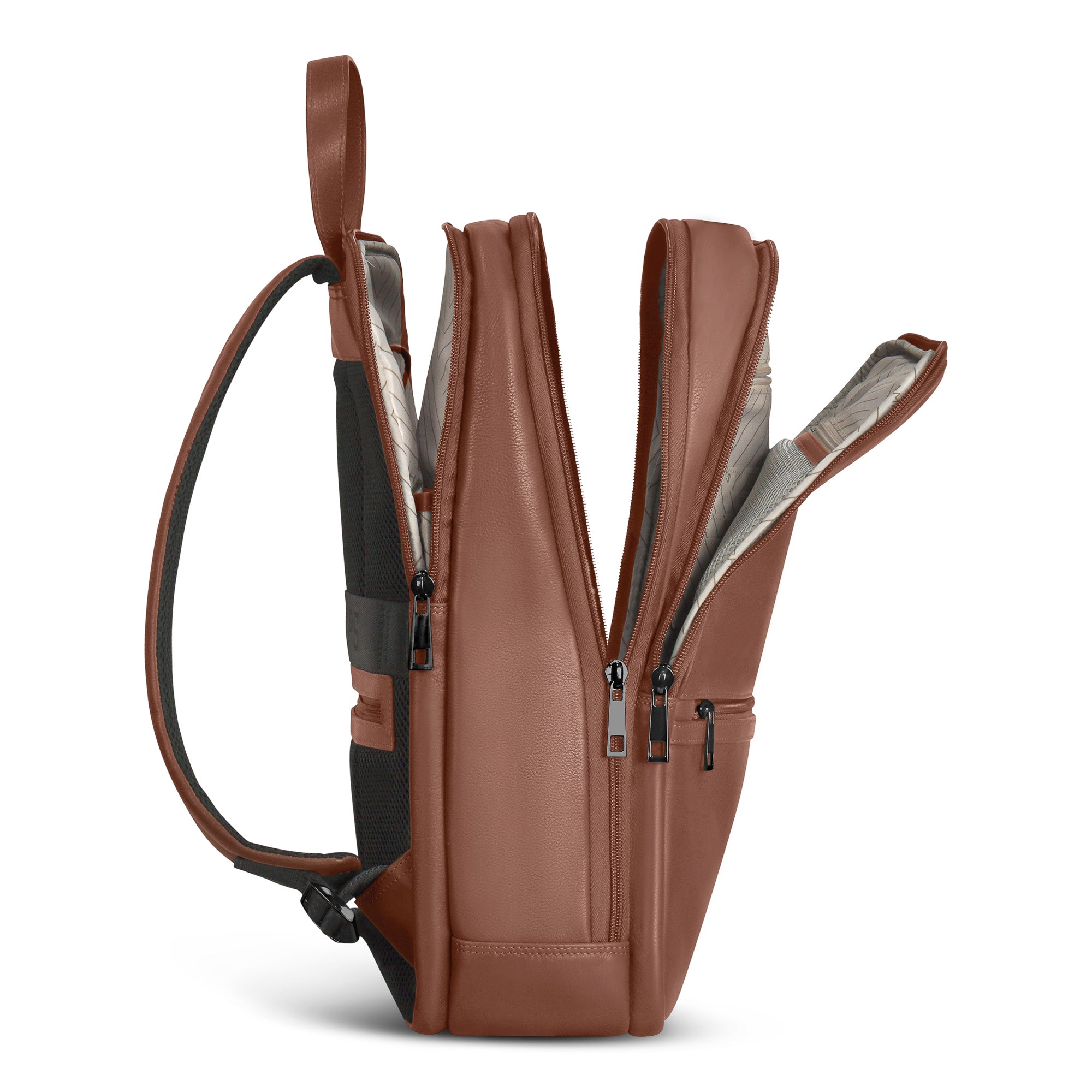 Sac à dos classique en onyx et cuir 18