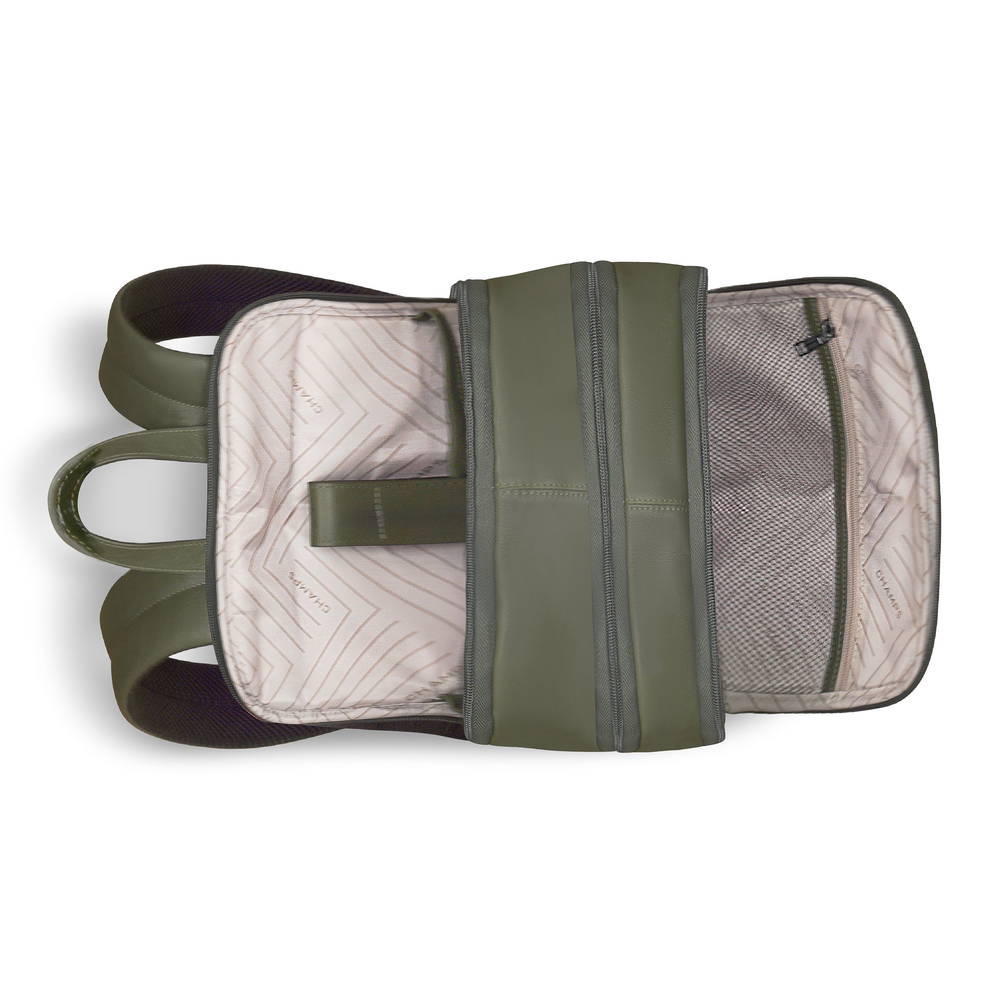 Sac à dos classique en onyx et cuir 25