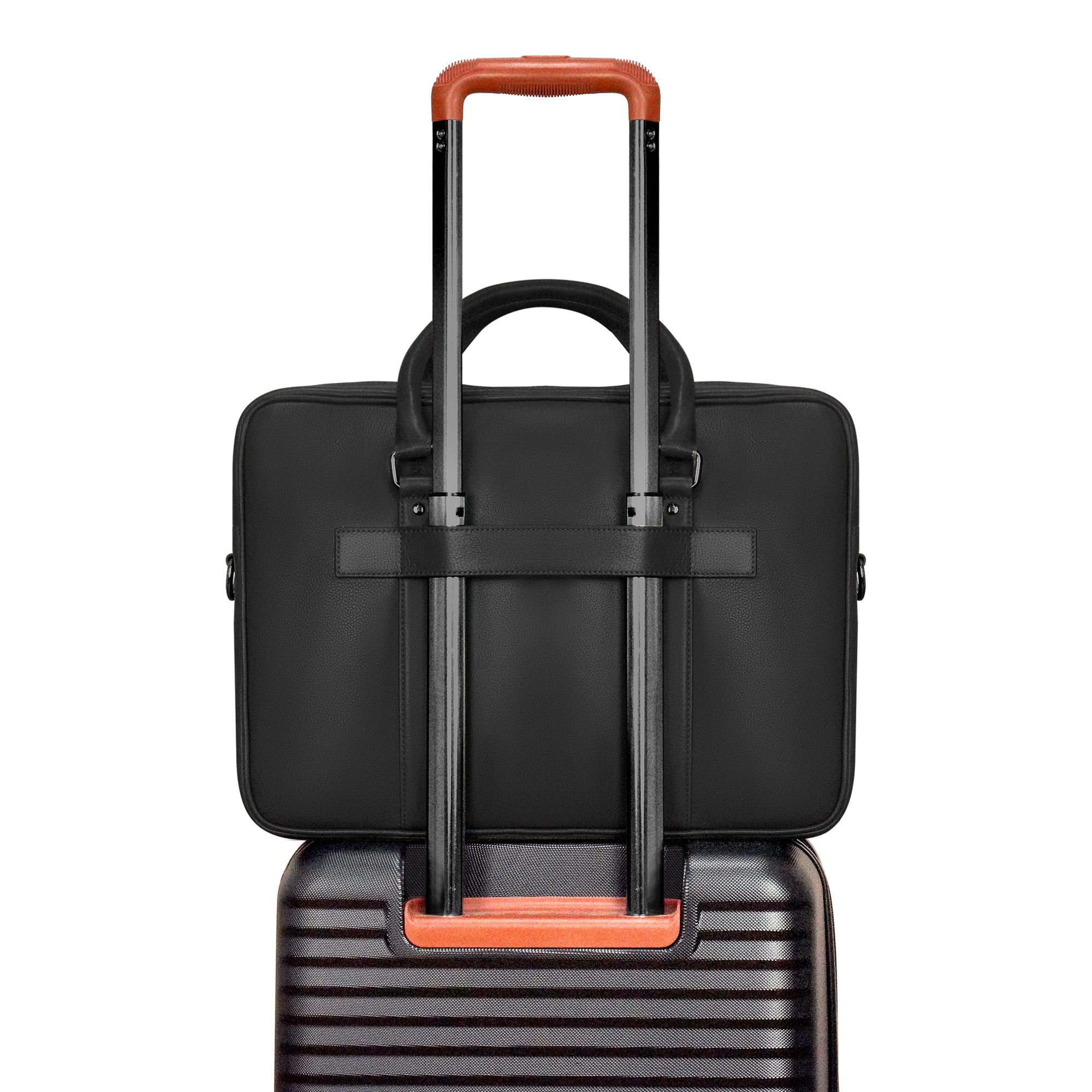 Onyx / Slim Leather Briefcase 7
