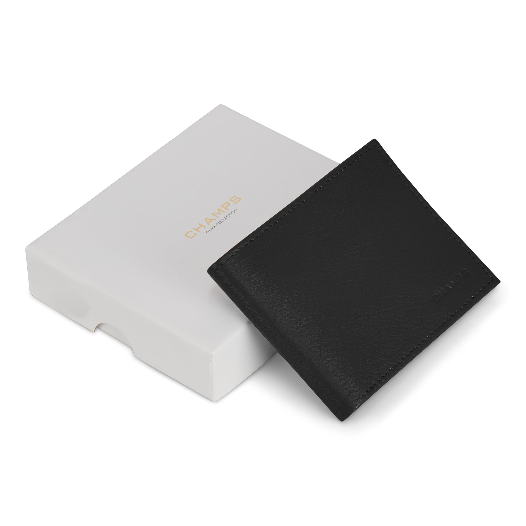 Onyx / Leather Bi-Fold Wallet 4