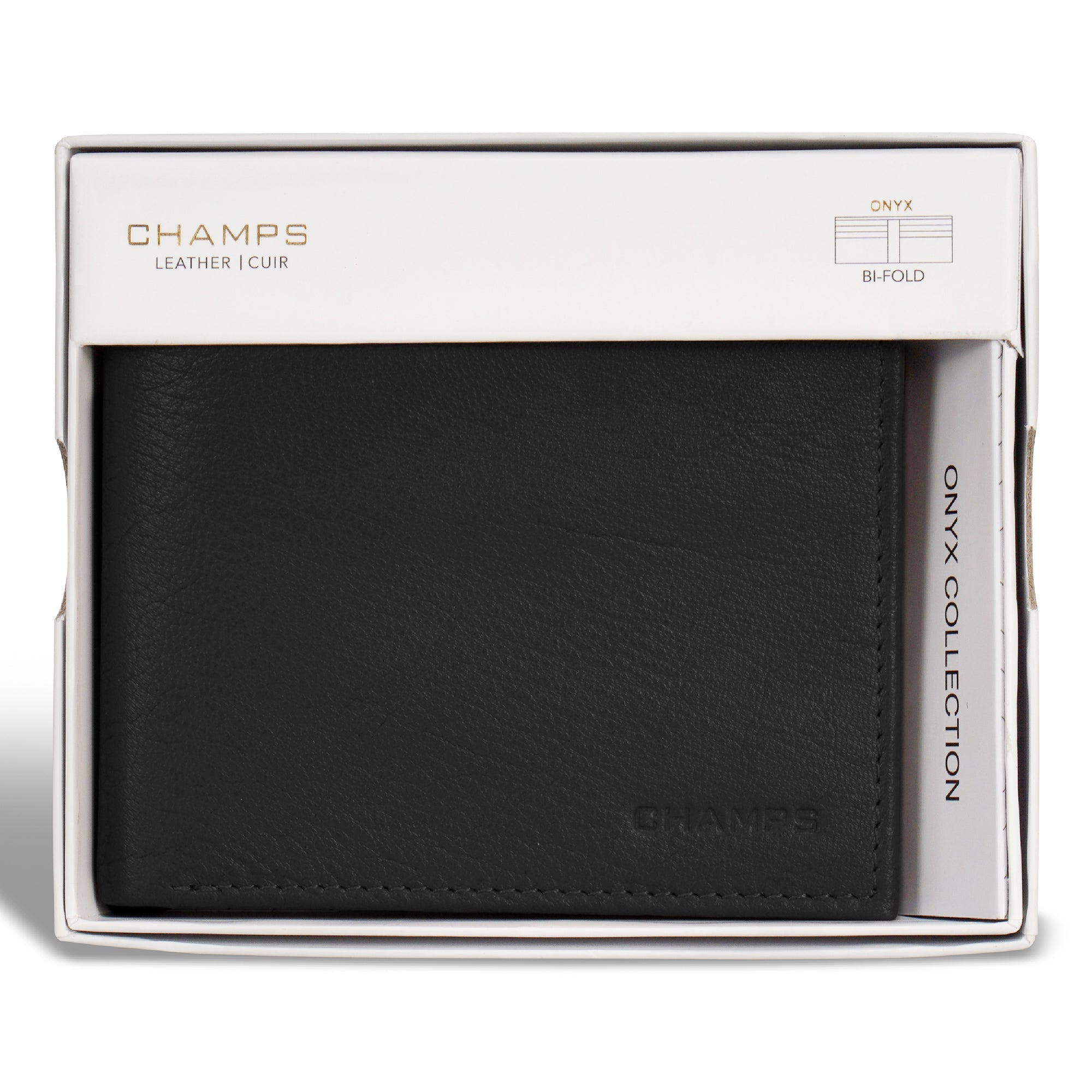 Onyx / Leather Bi-Fold Wallet 5