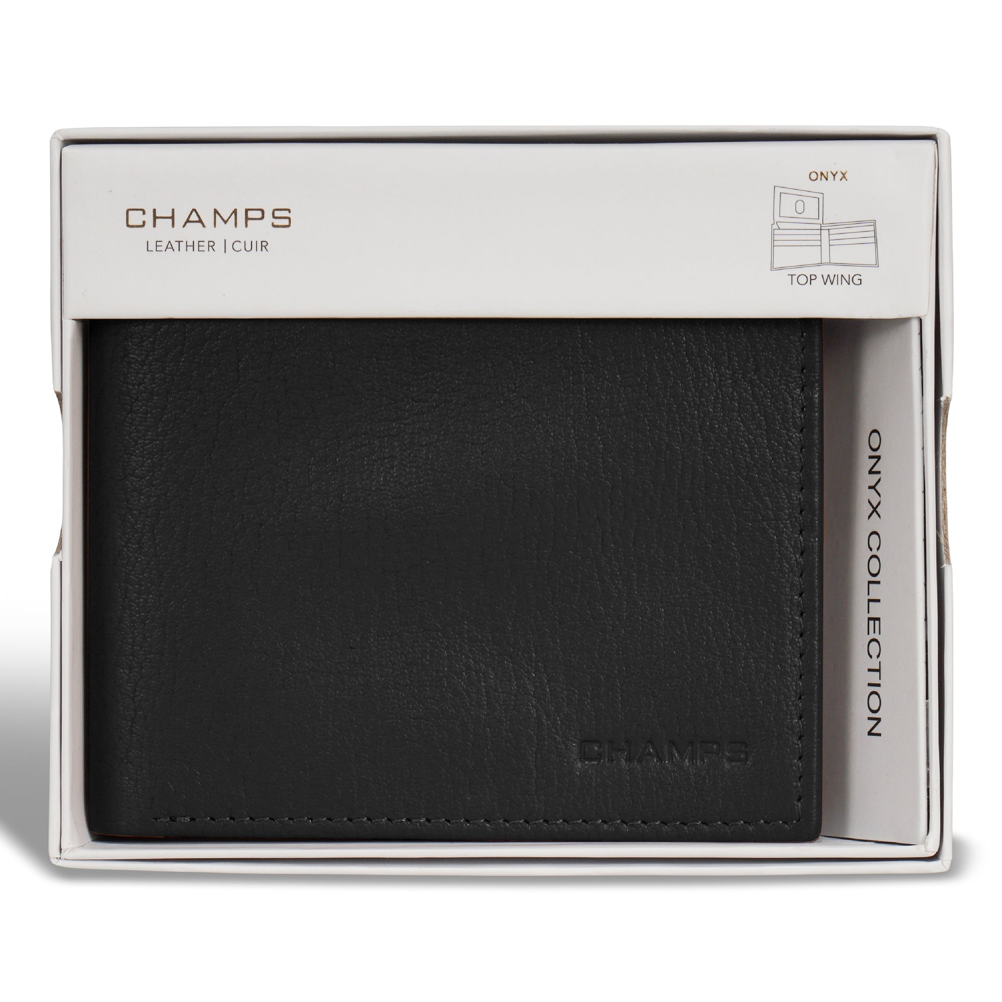 Onyx / Leather Top Wing Wallet 6