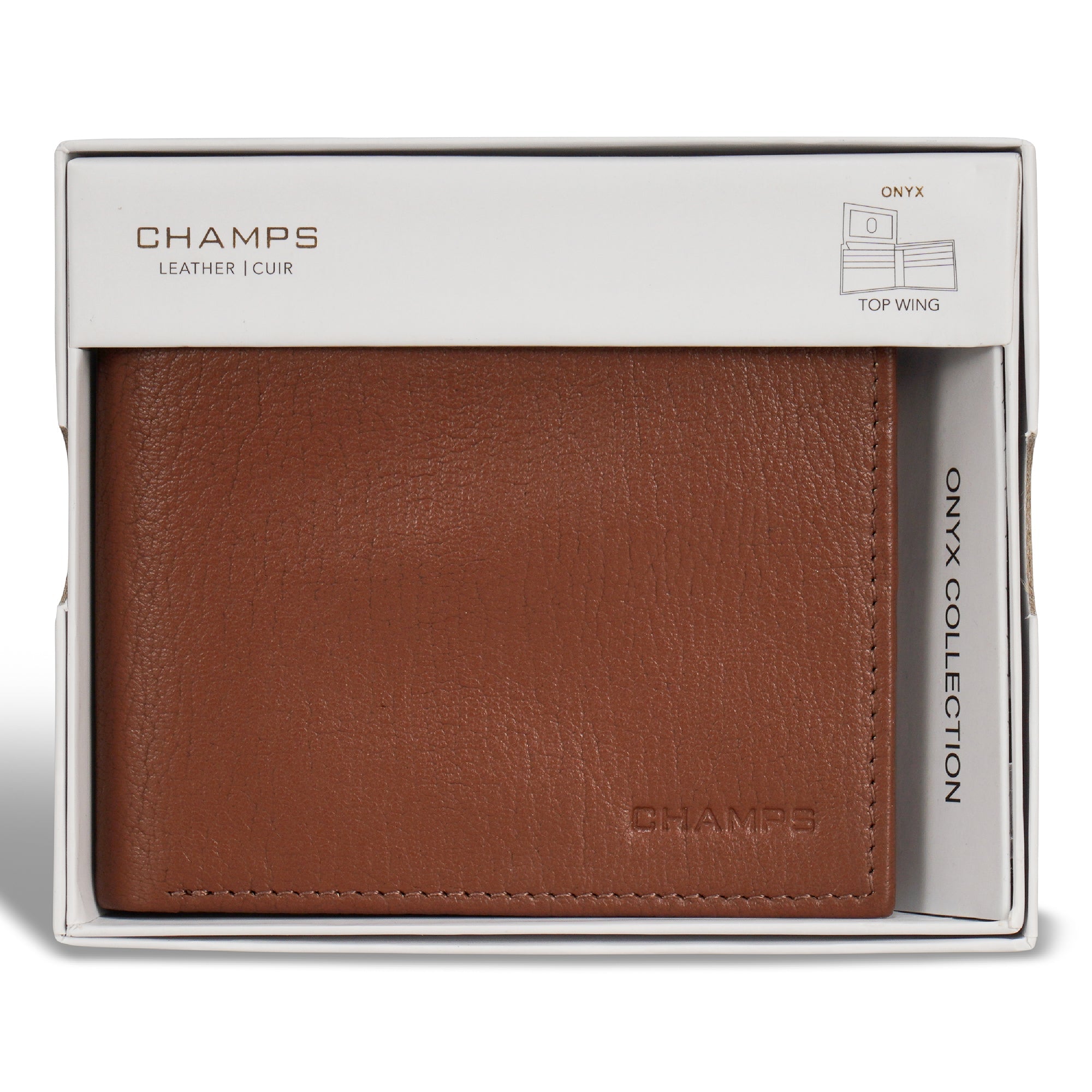 Onyx / Leather Top Wing Wallet 12