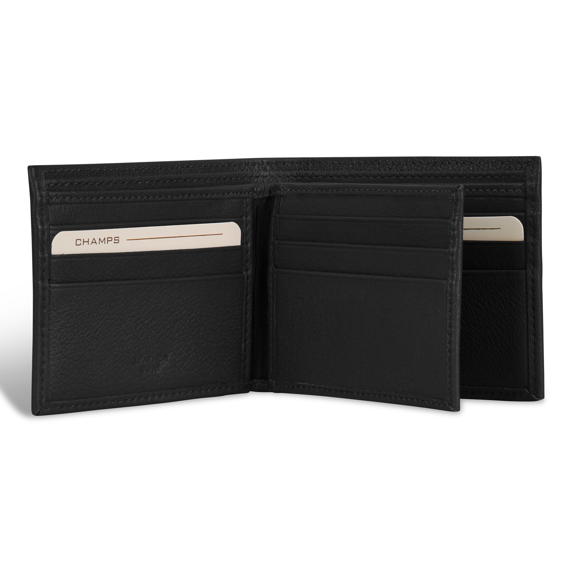 Onyx / Leather Center Wing Wallet 4