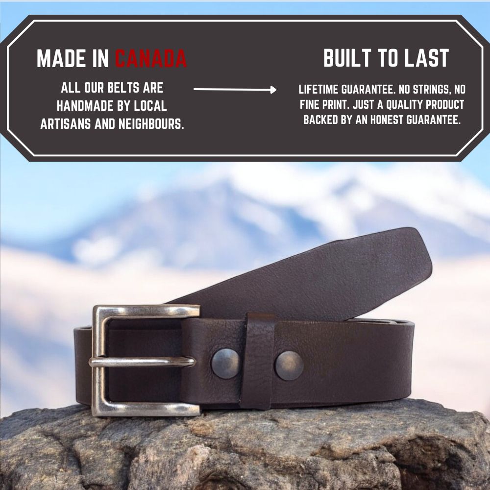 The Long Haul Belt - Brown Classic 100% Real Leather Belt 5