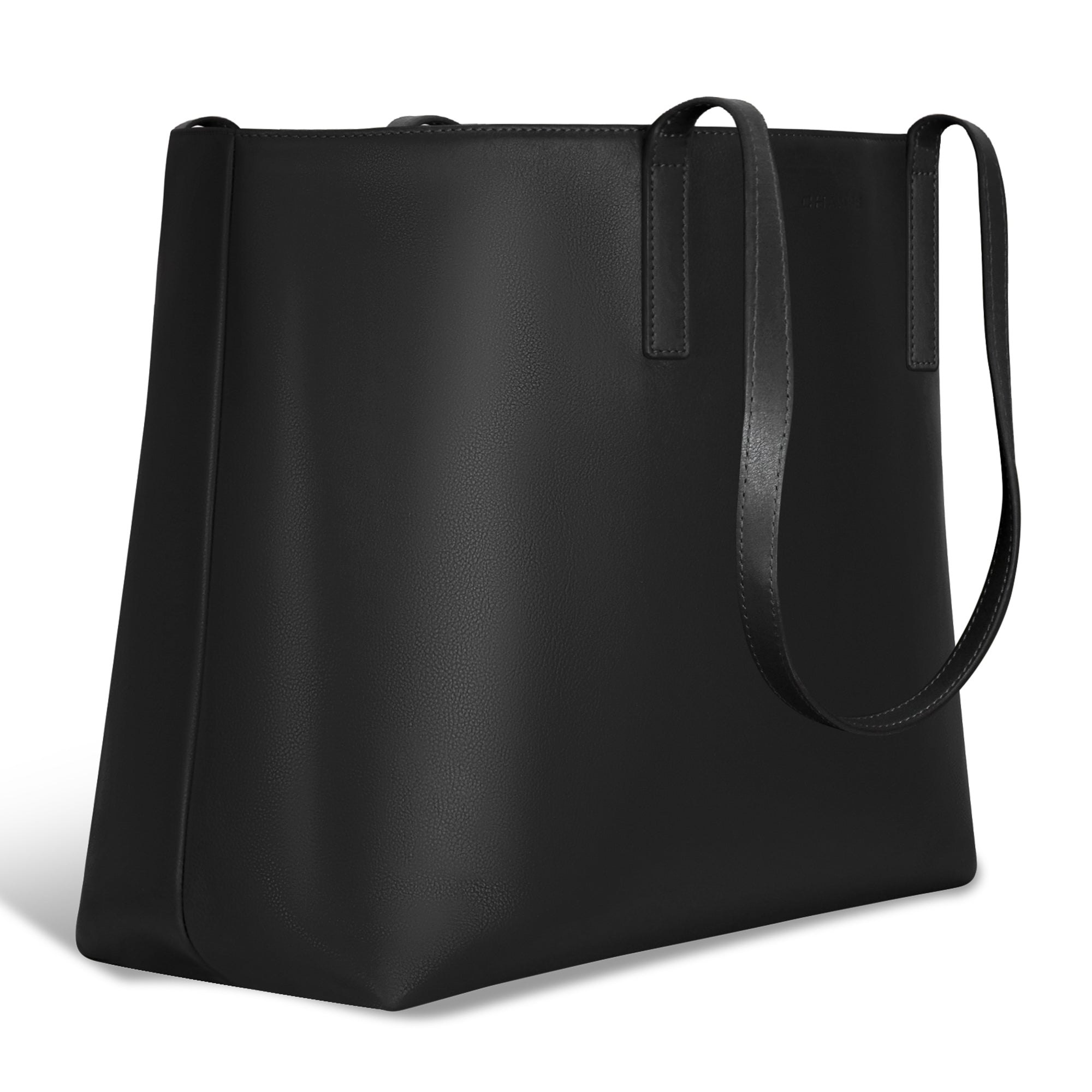 Onyx / Leather Open Tote 3