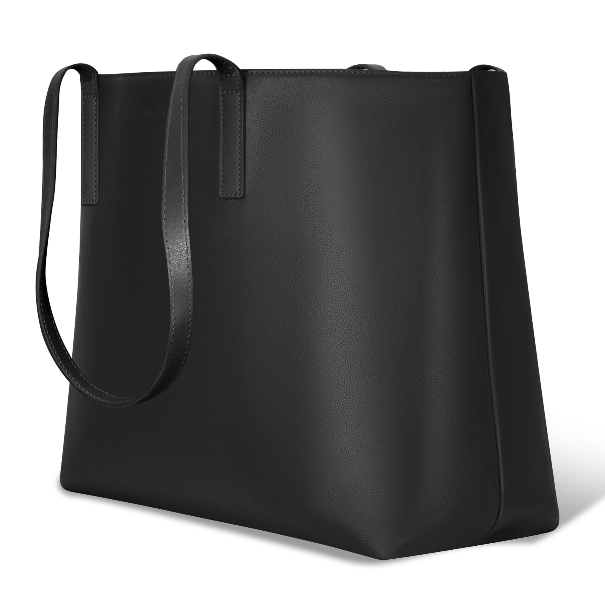 Onyx / Leather Open Tote 4