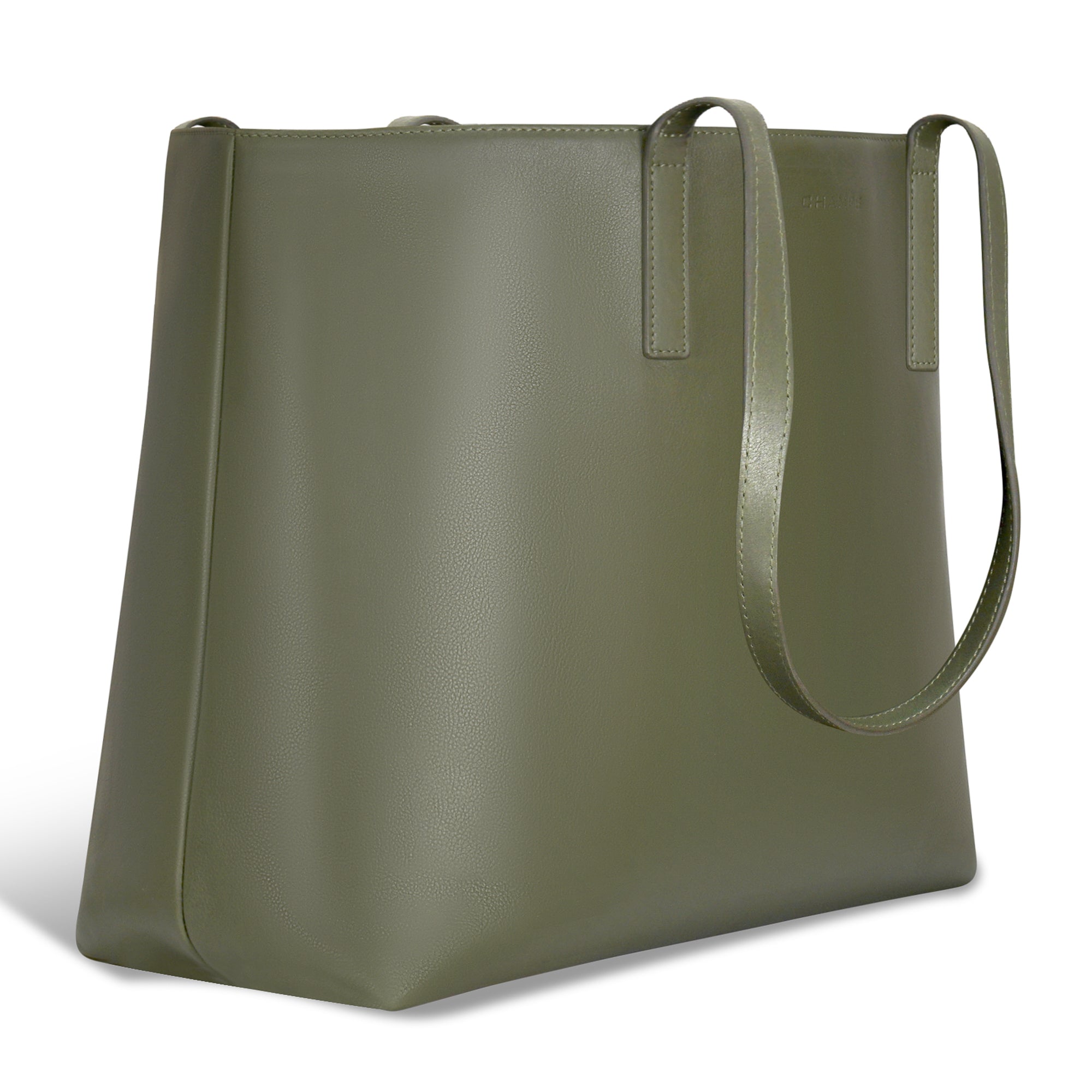 Onyx / Leather Open Tote 13