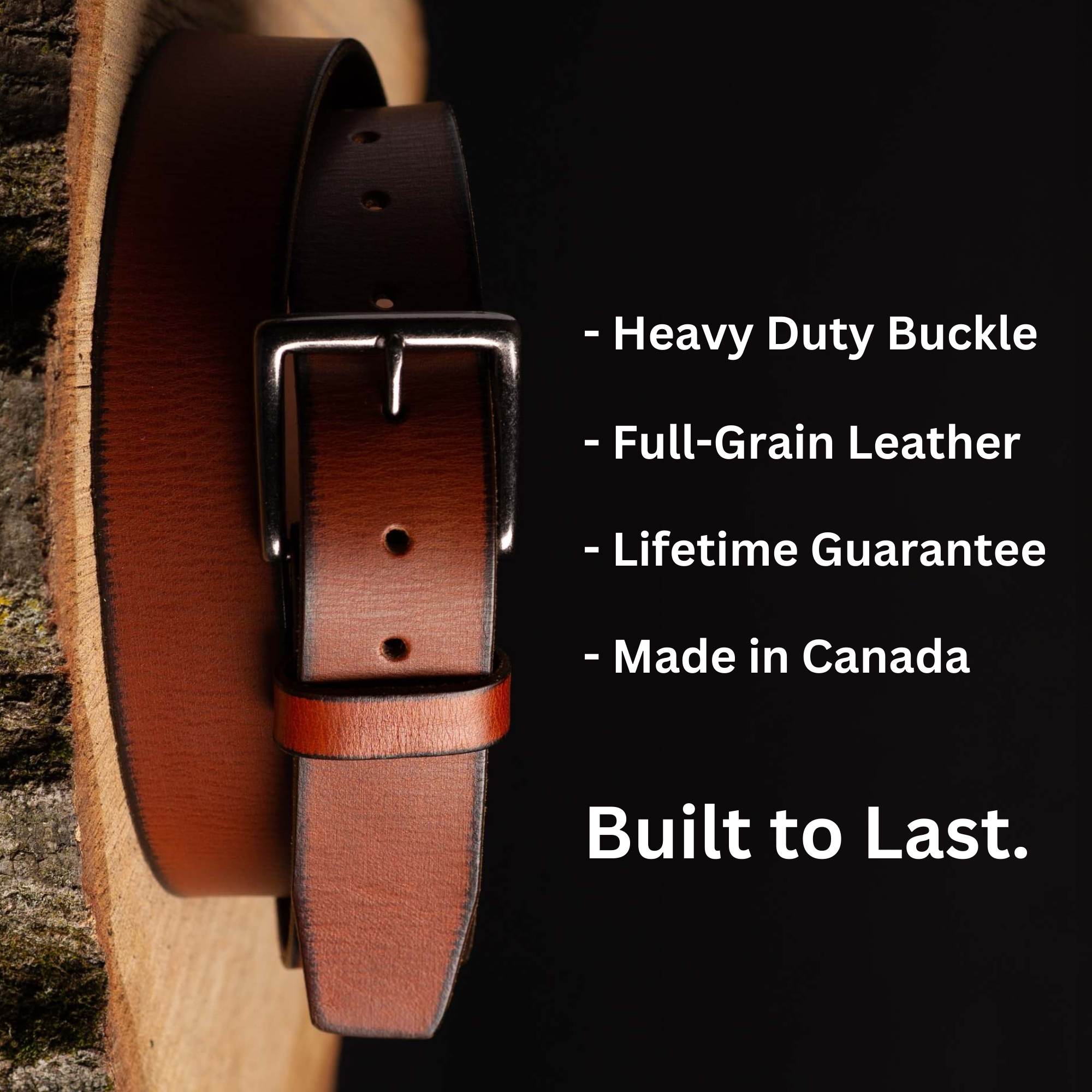 The Canyon Belt - Tan Leather Belt with Charred Edges 9