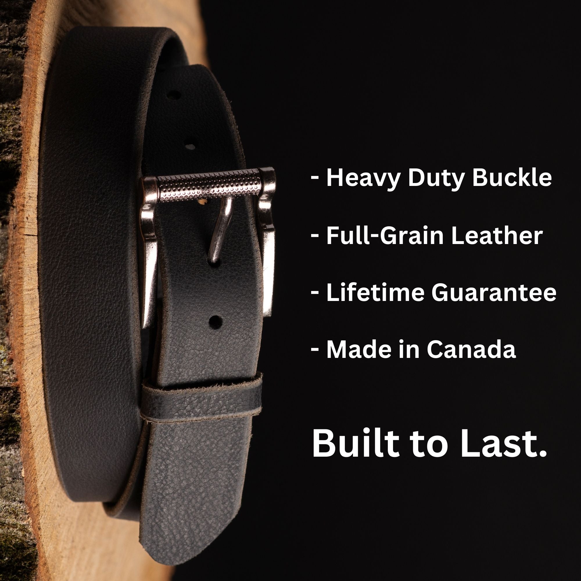 The Pinnacle Belt - Black 100 % Premium Leather Belt 4