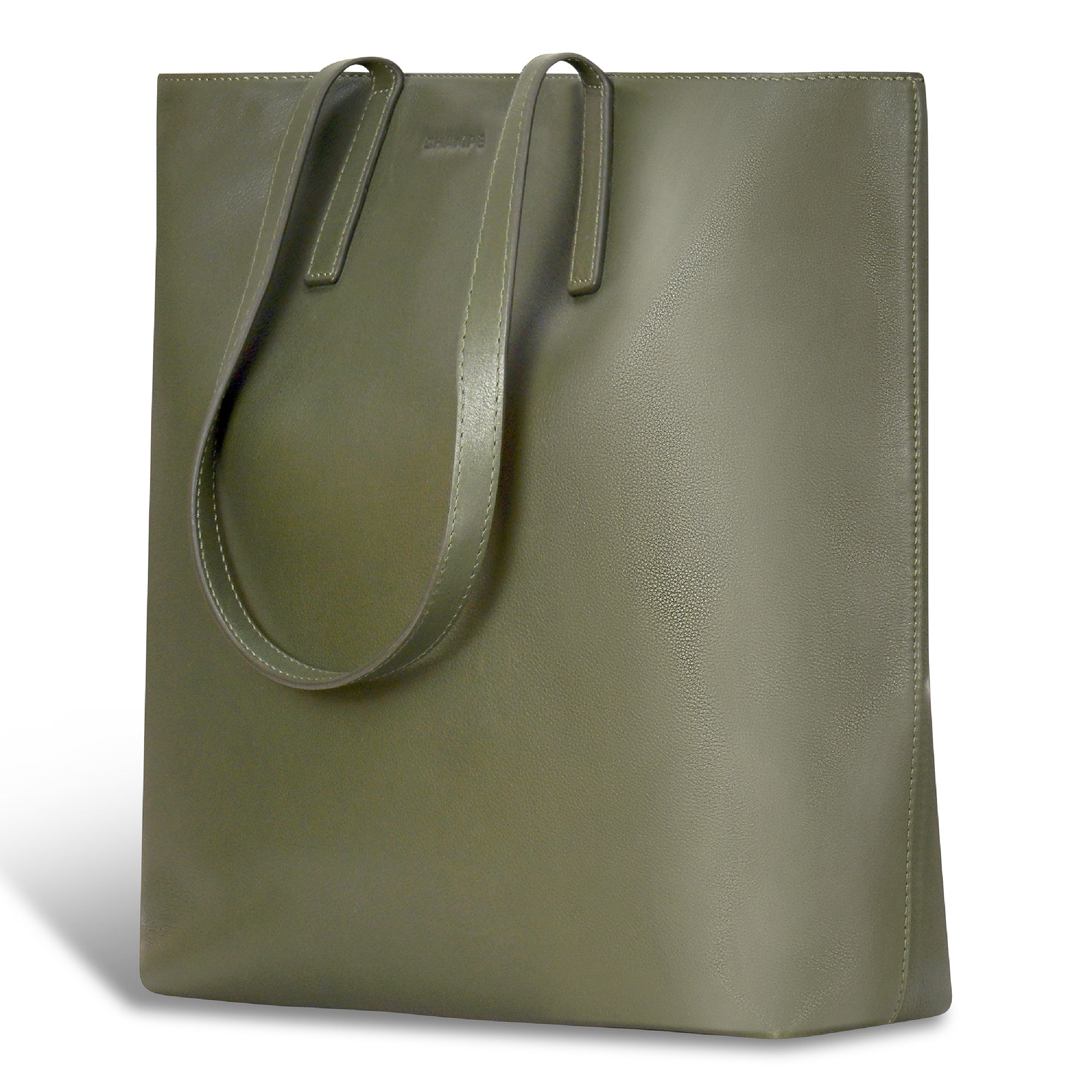 Onyx / Leather Vertical Tote 14