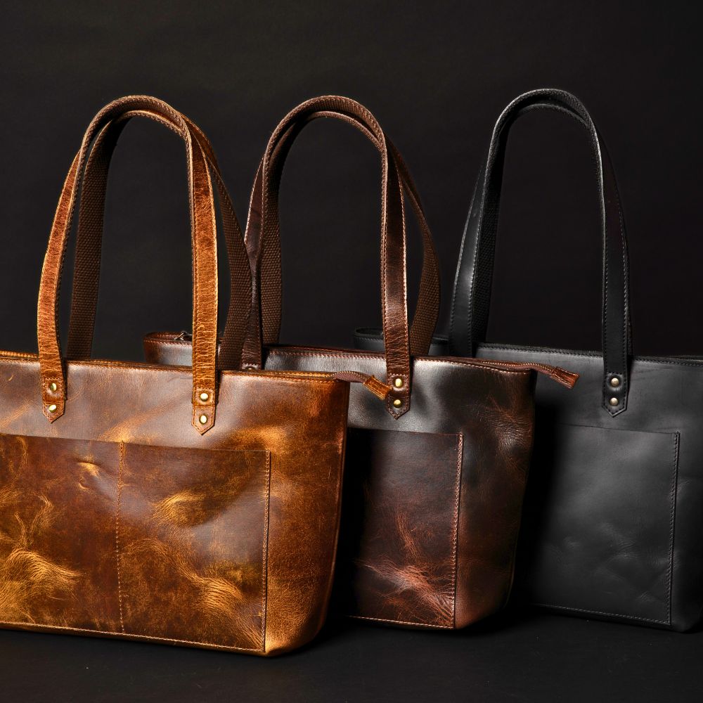 Classic Brown Leather Tote Bag 3