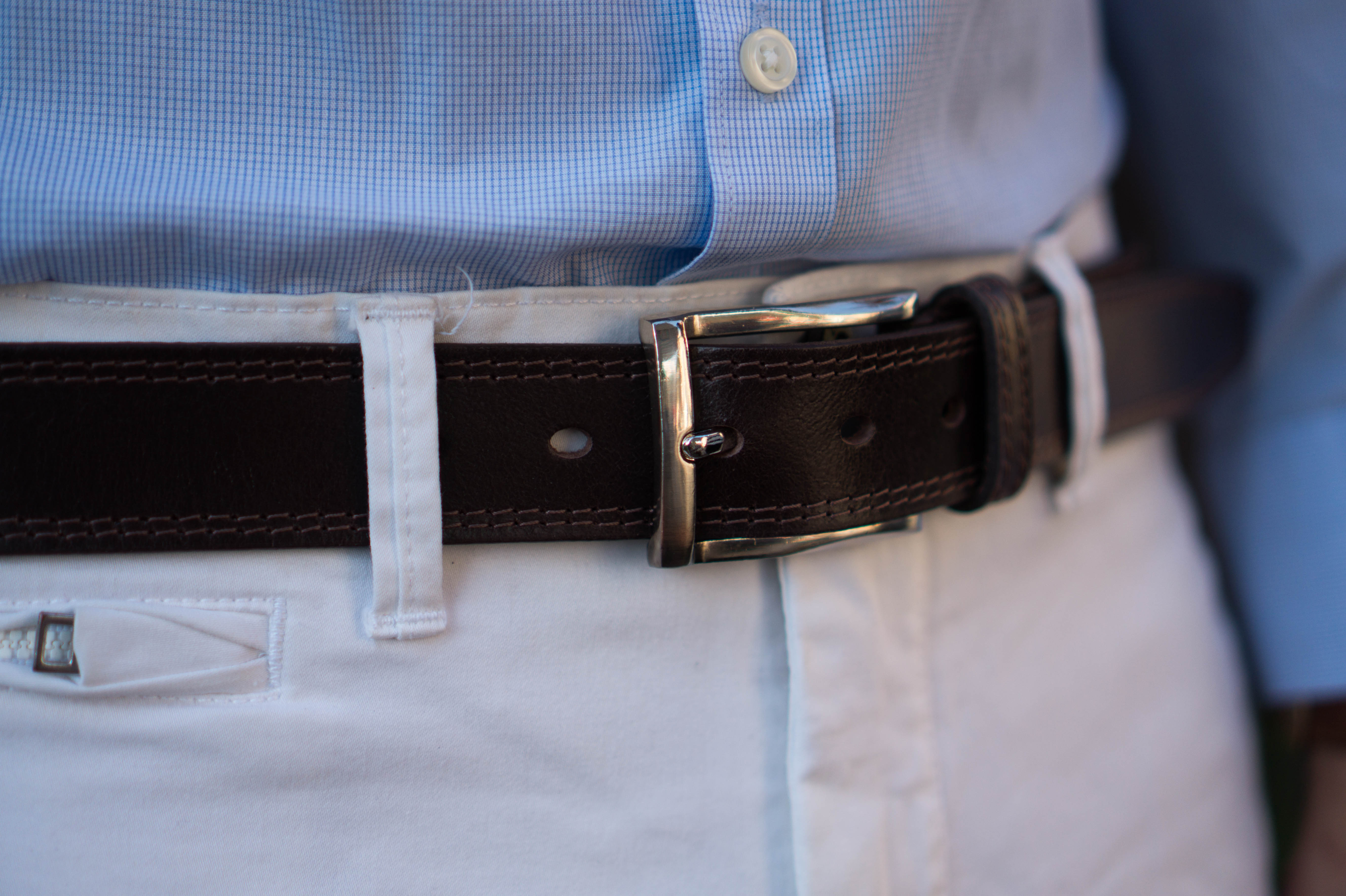 Ceinture Milestone - Ceinture habillée marron 100 % cuir véritable, fabriquée au Canada  7