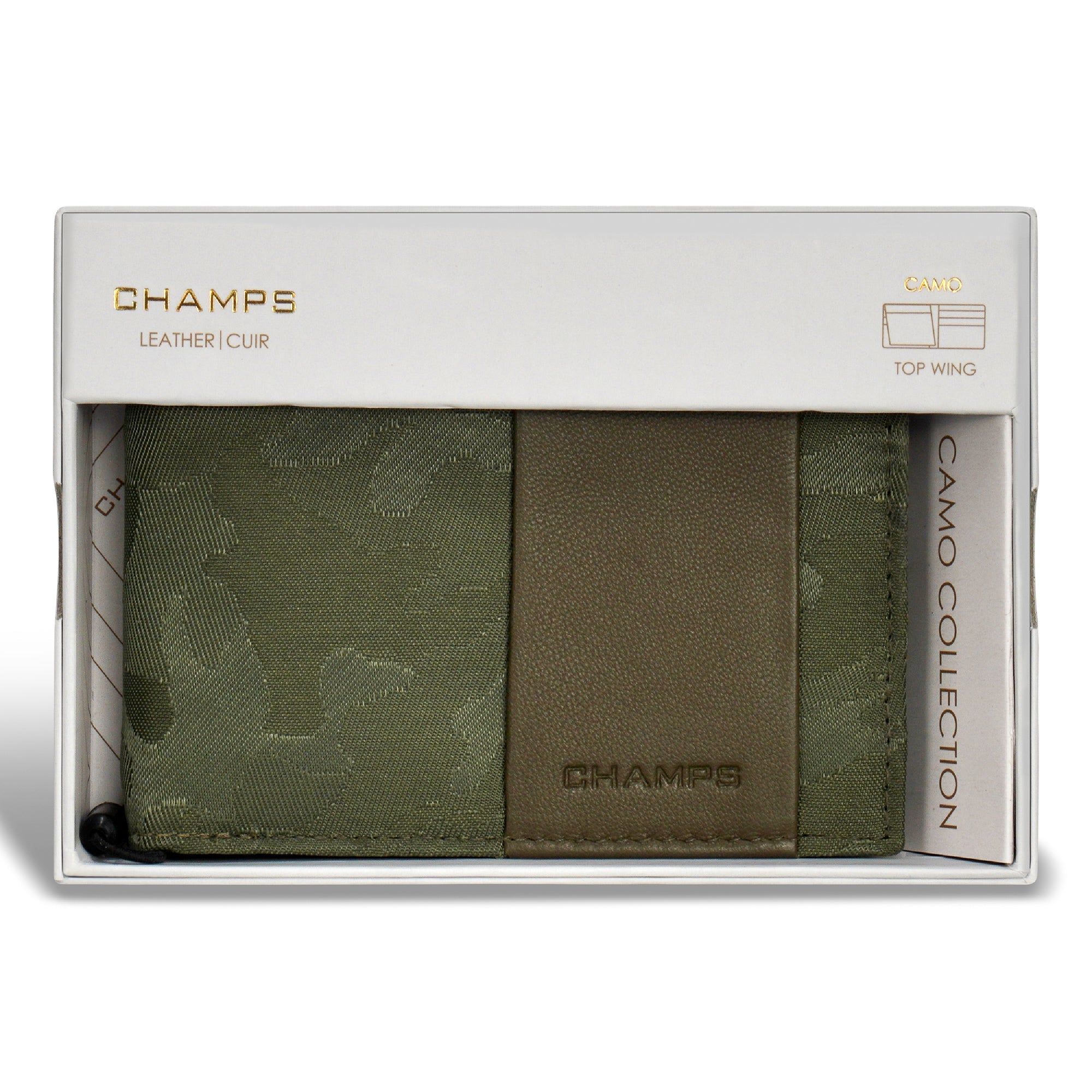 Camo / Leather Top Wing Wallet 12