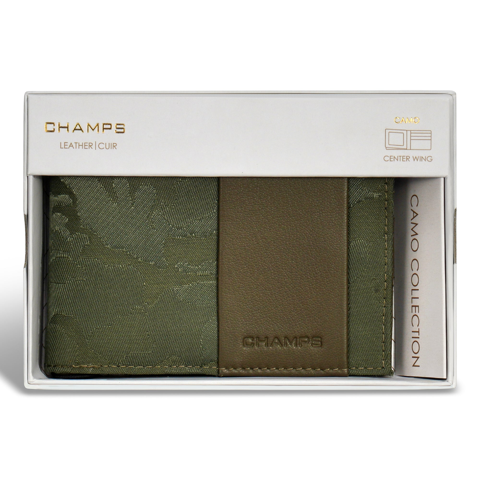 Camo / Leather Center Wing Wallet 12