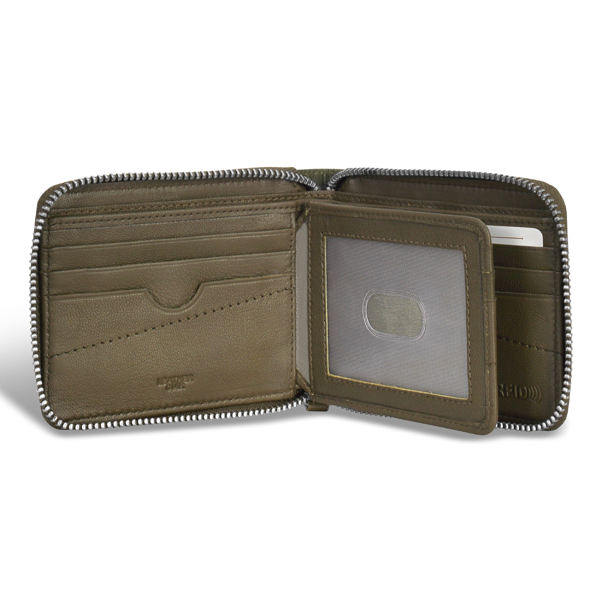 Camo / Leather Zip Around Wallet 9