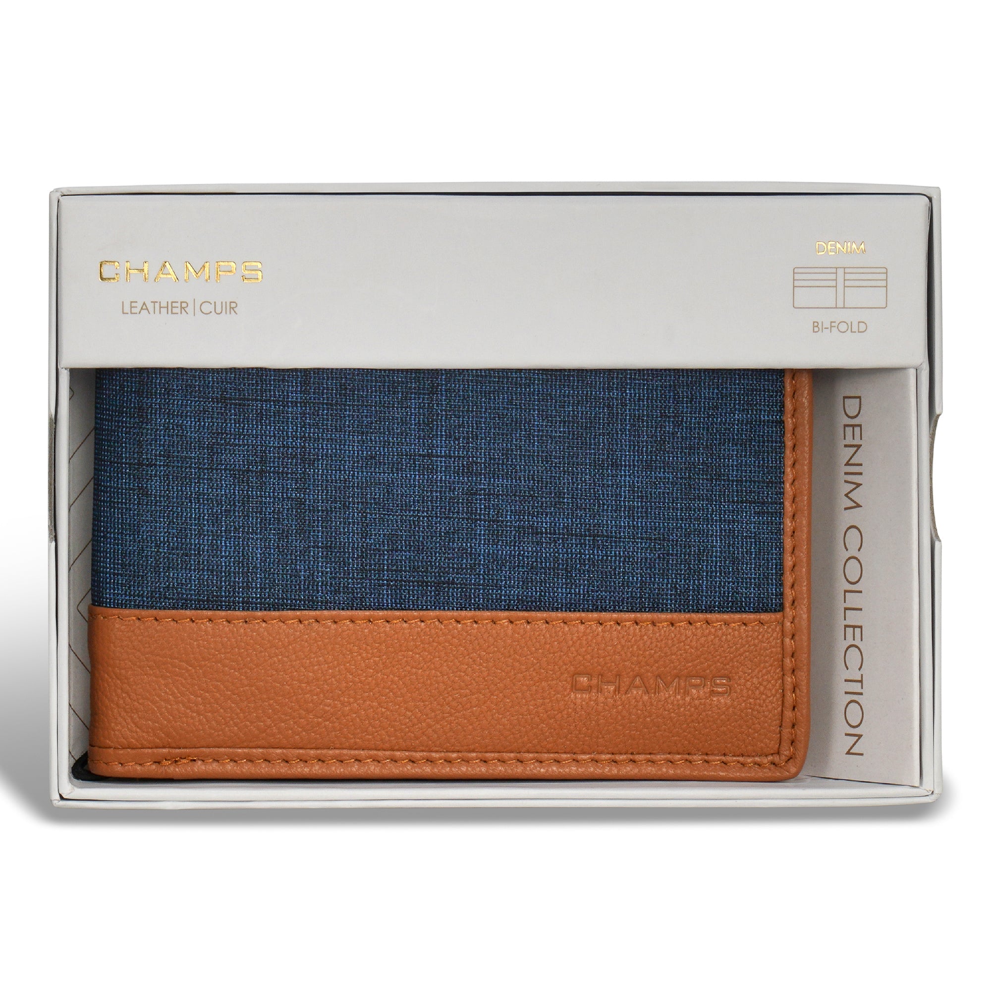 Denim / Leather Bi-Fold Wallet 10