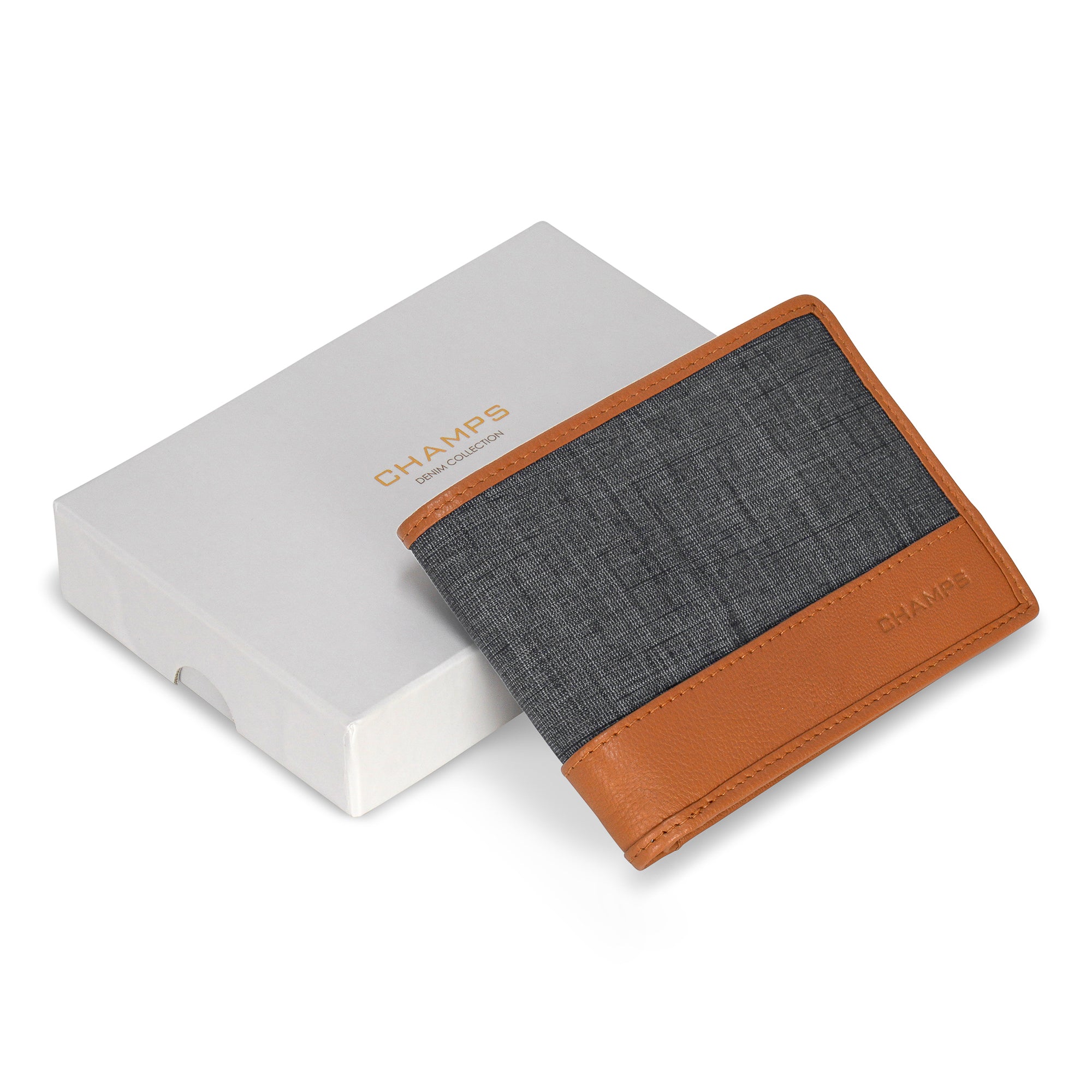 Denim / Leather Top Wing Wallet 5
