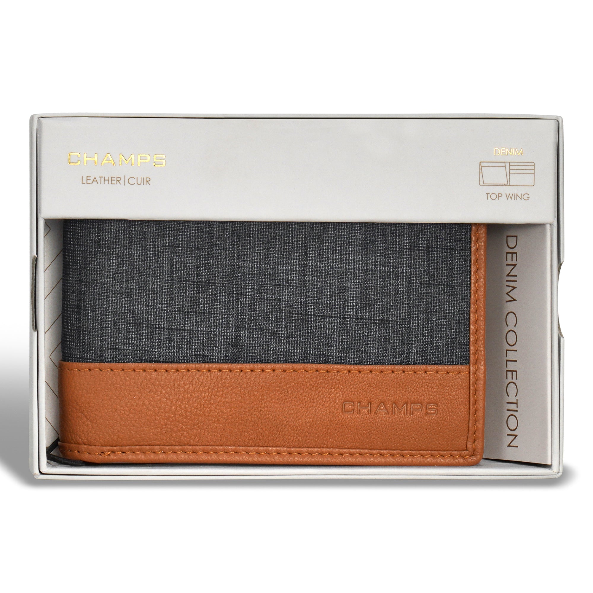 Denim / Leather Top Wing Wallet 6
