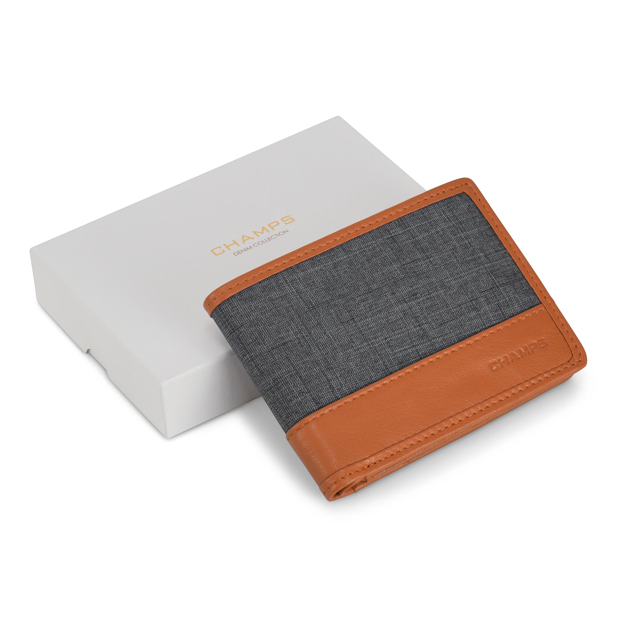 Denim / Leather Zip Around Wallet 5