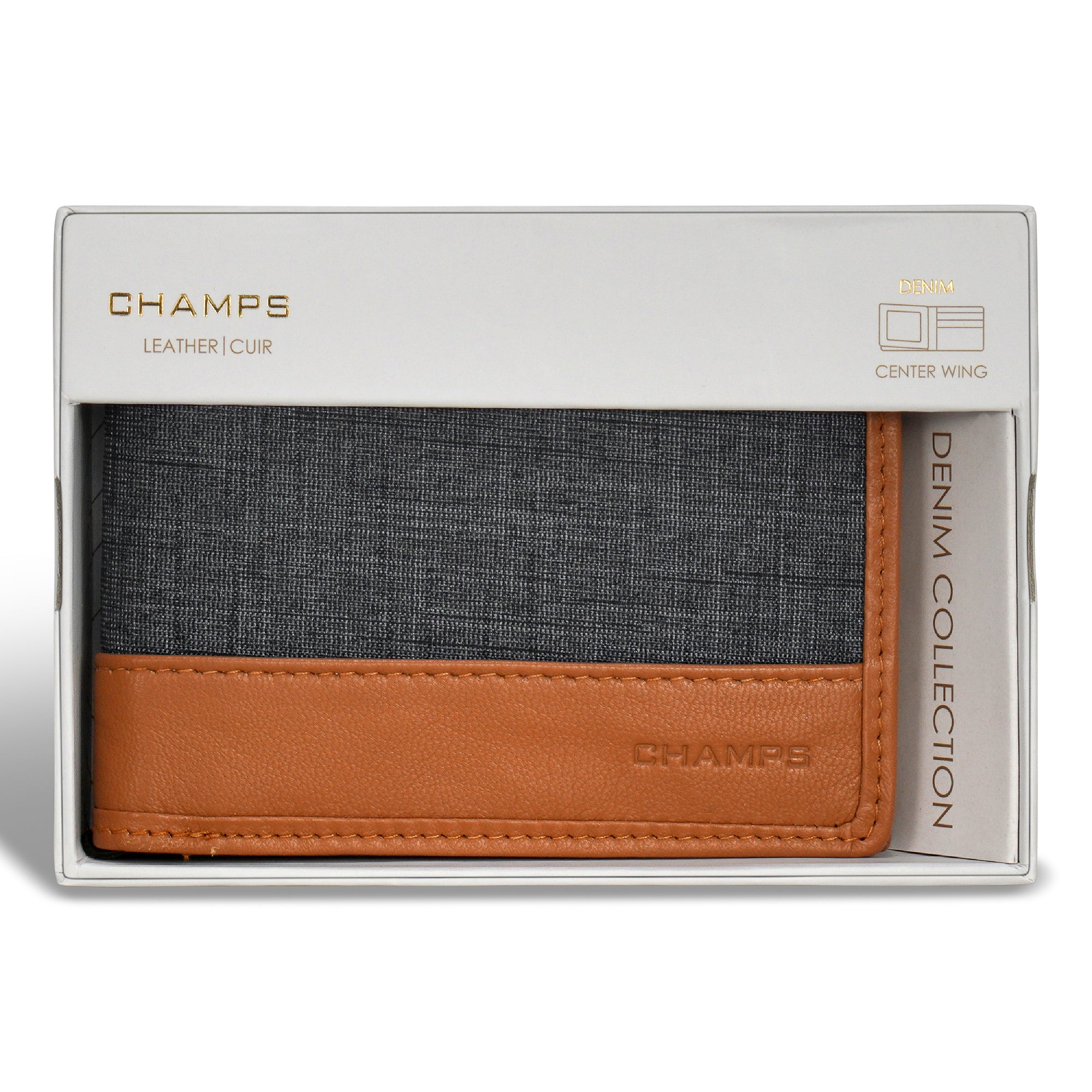 Denim / Leather Zip Around Wallet 6
