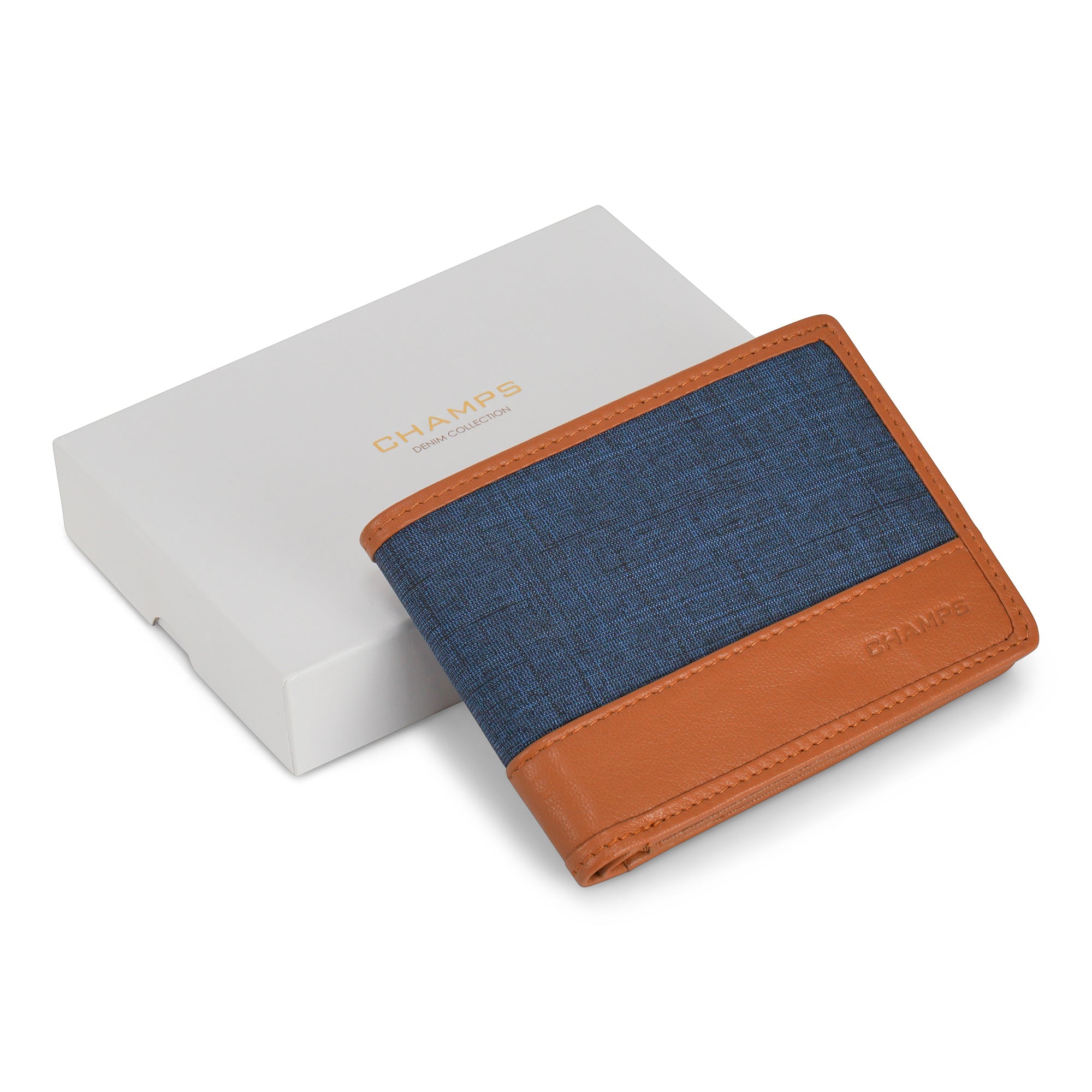 Denim / Leather Zip Around Wallet 11