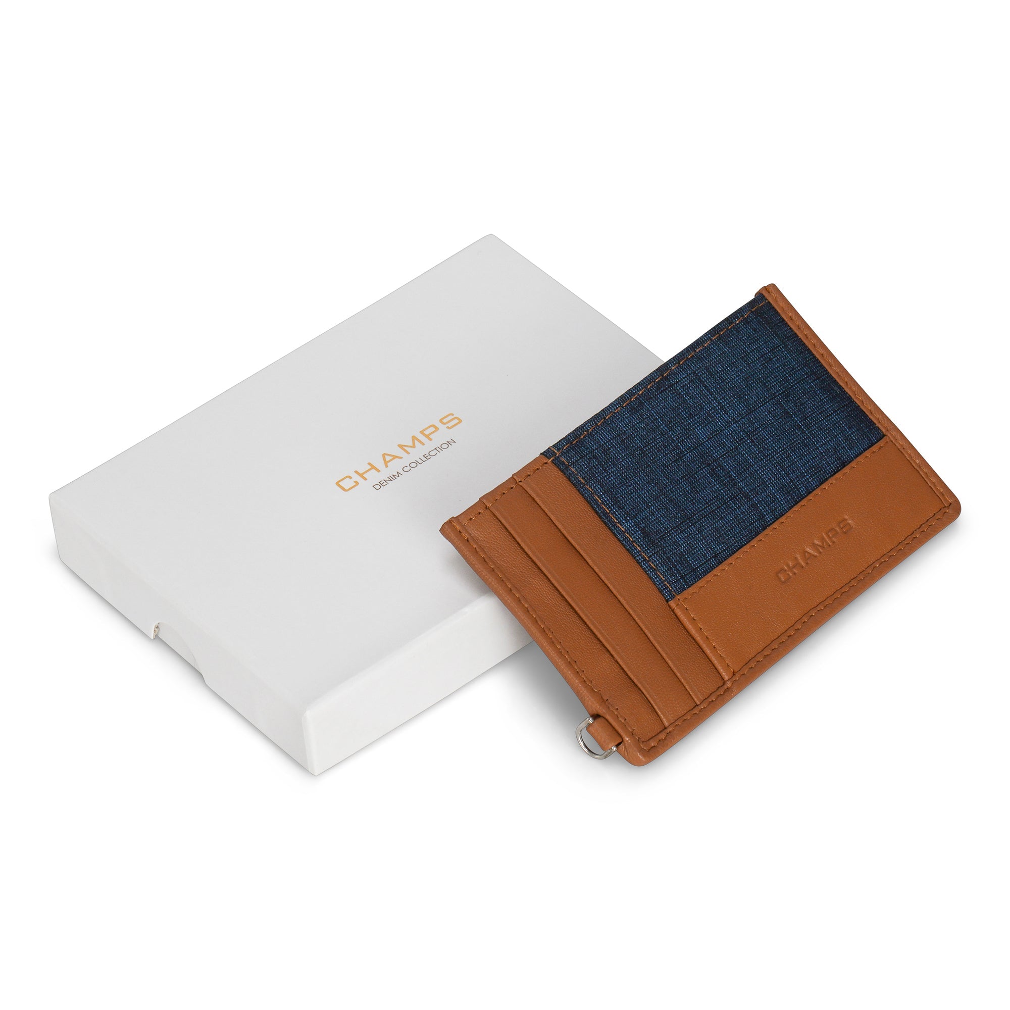 Denim / Leather Slim Cardholder 9