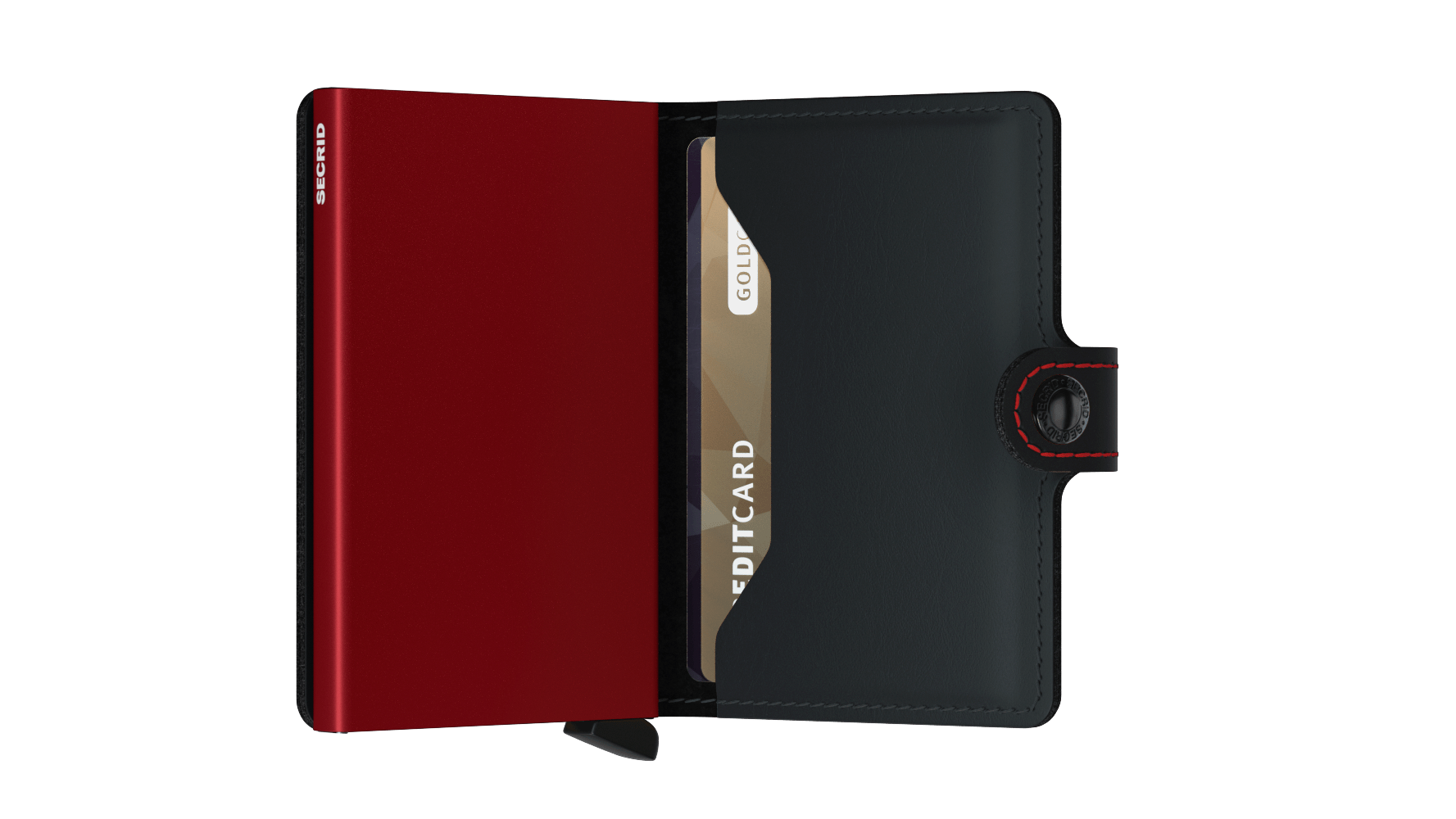 Secrid Miniwallet Matte - Black & Red 3