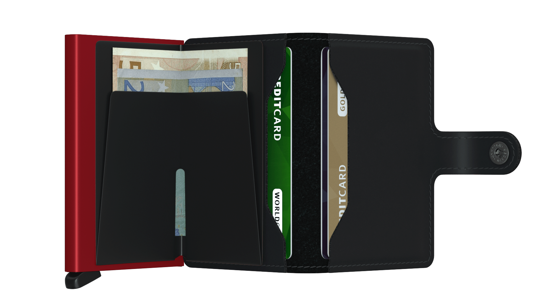 Secrid Miniwallet Matte - Black & Red 4