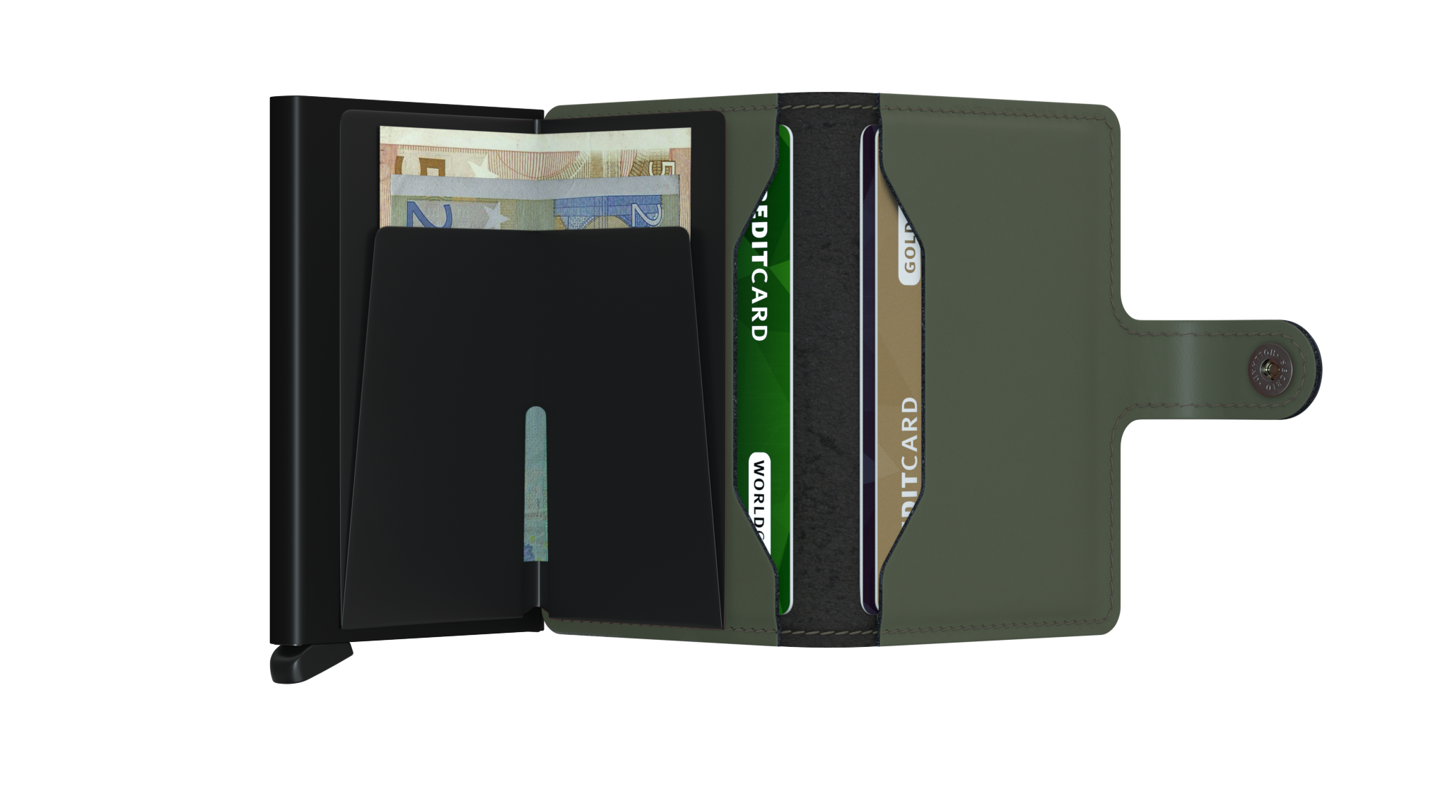 Secrid Miniwallet Matte - Green-Black 3