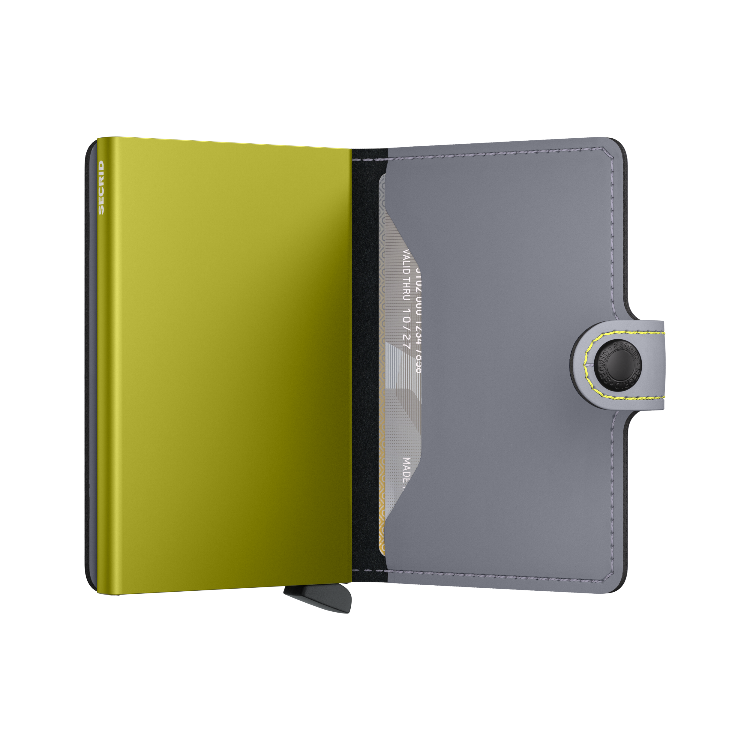 Secrid Miniwallet Matte - Grey & Lime 3