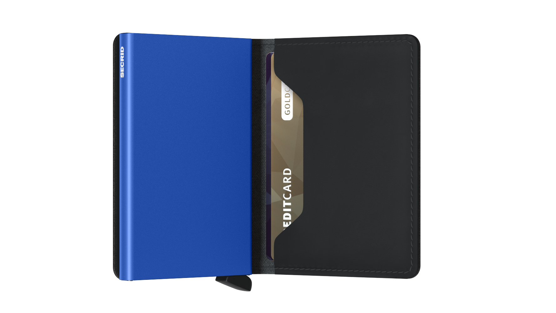 Secrid Slimwallet Matte - Black & Blue 4