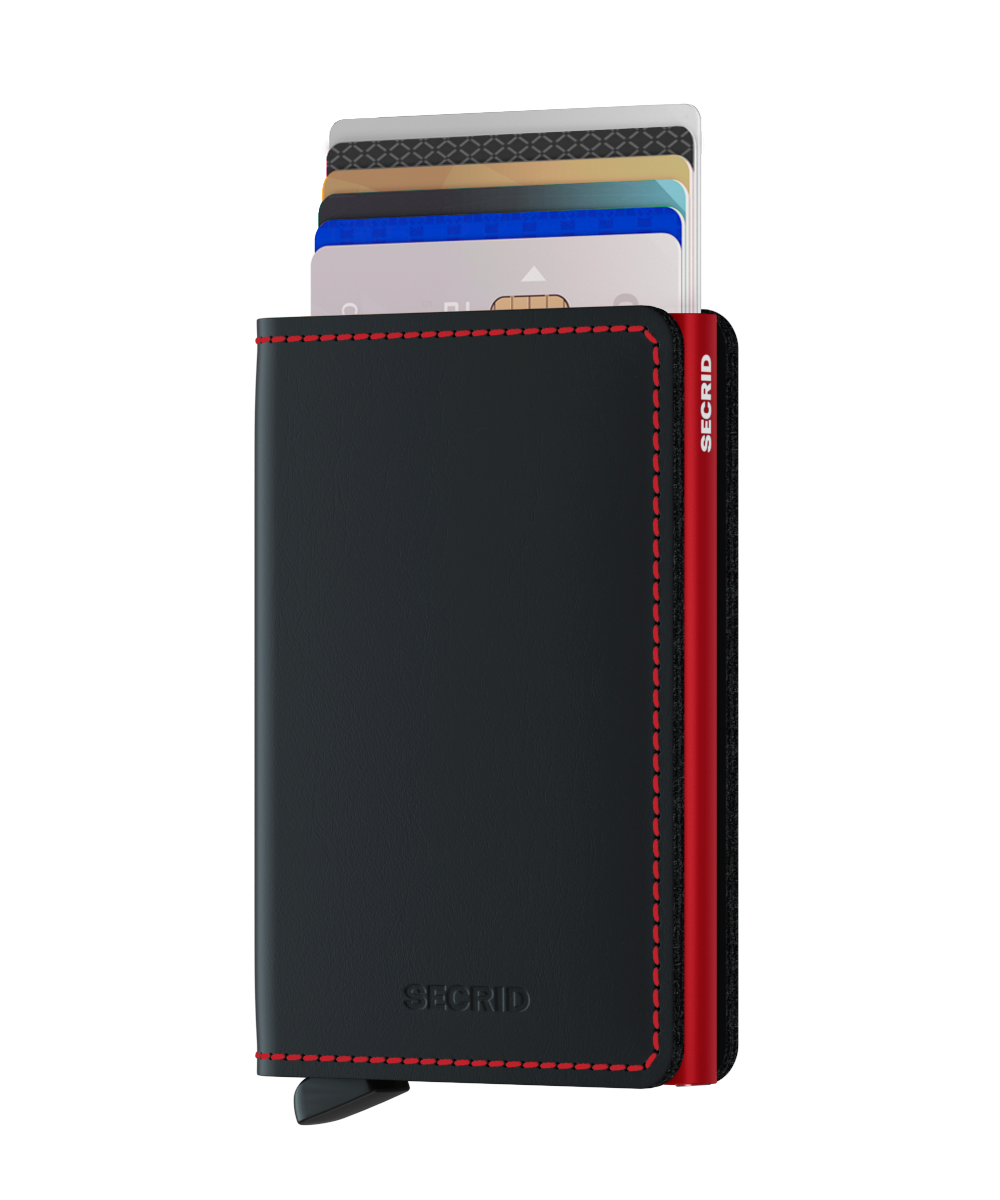 Secrid Slimwallet Matte - Black & Red 5