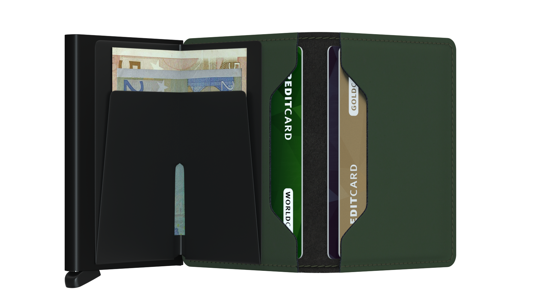 Secrid Slimwallet Matte - Green-Black 3
