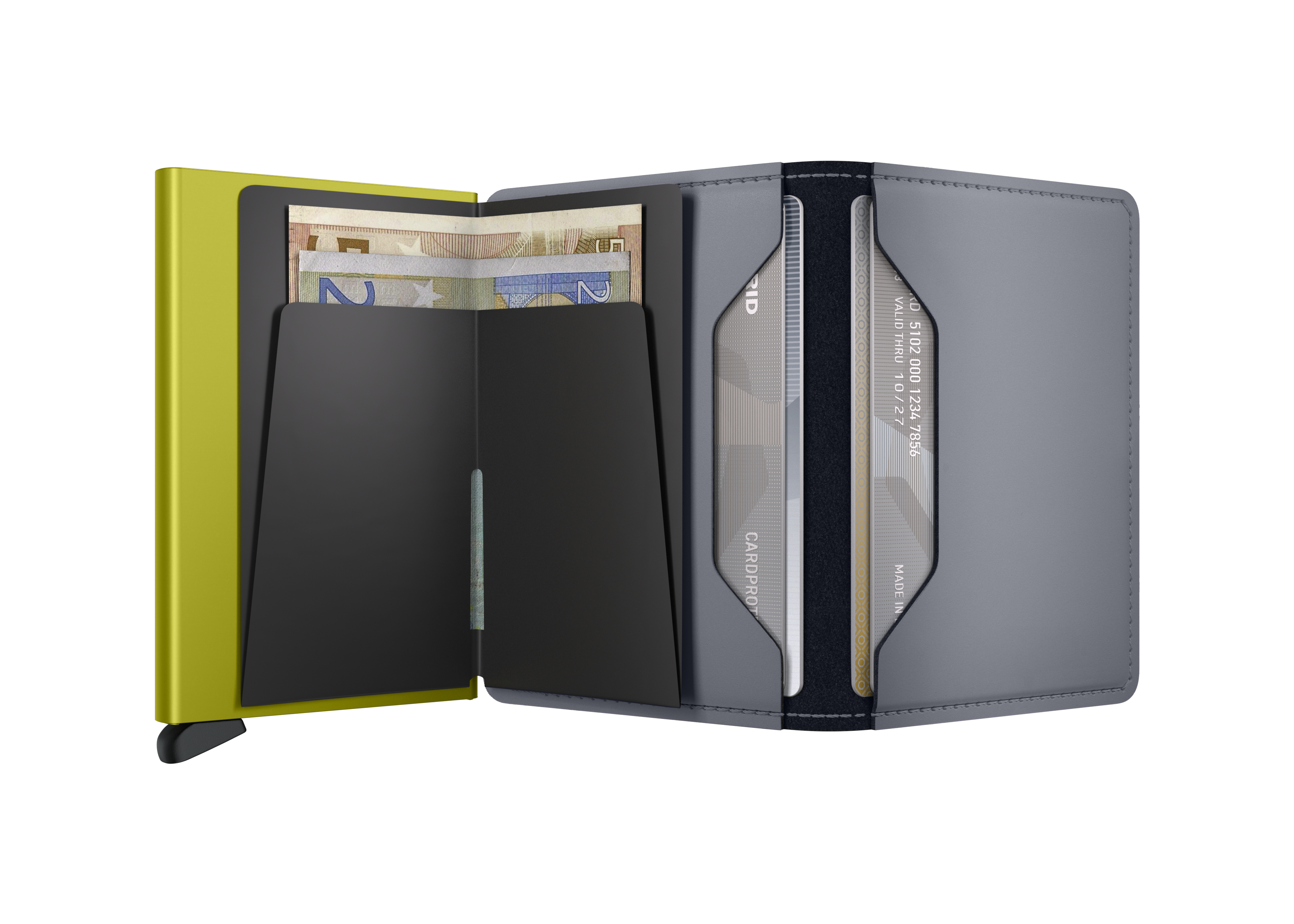 Secrid Slimwallet Matte - Grey & Lime 3