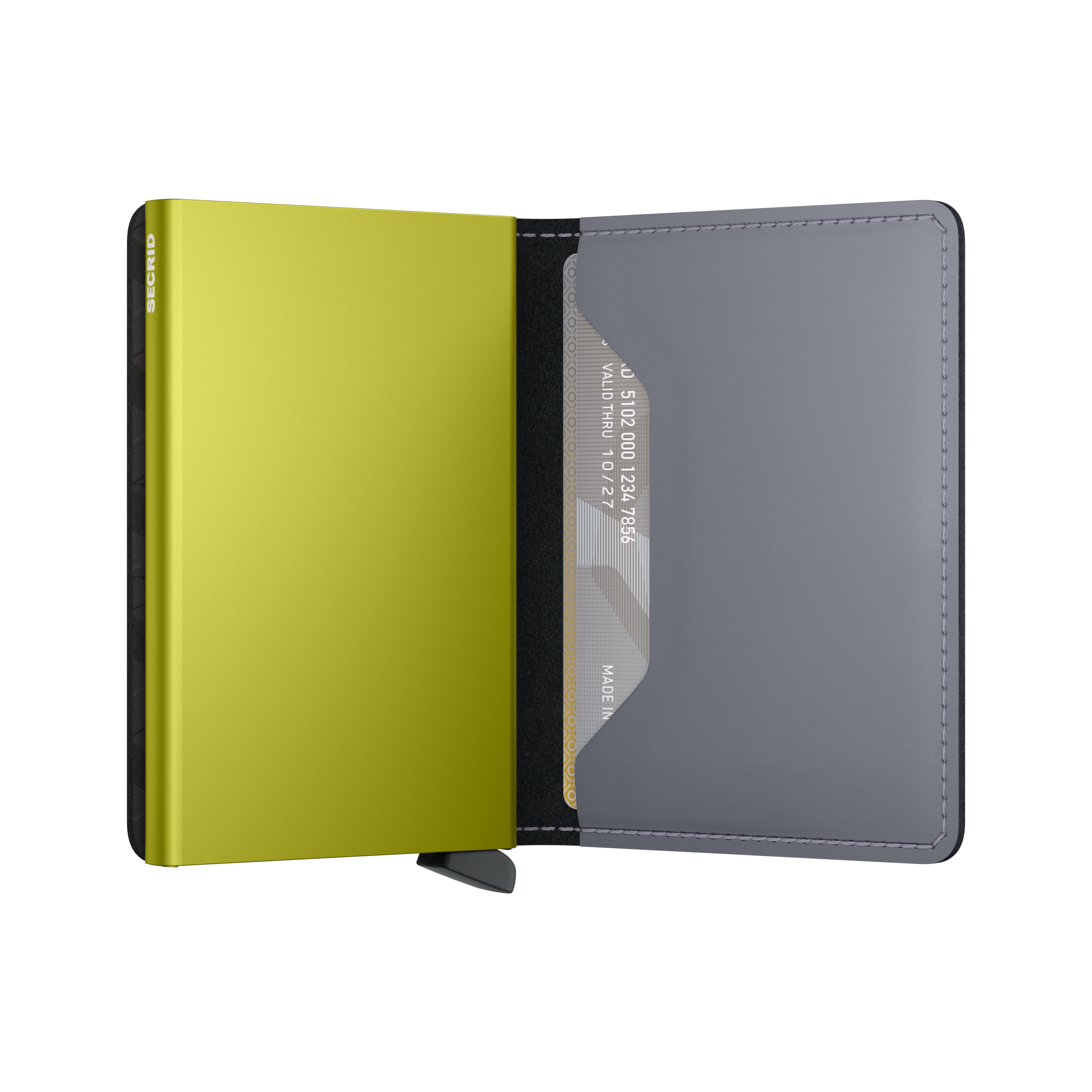 Secrid Slimwallet Matte - Grey & Lime 4