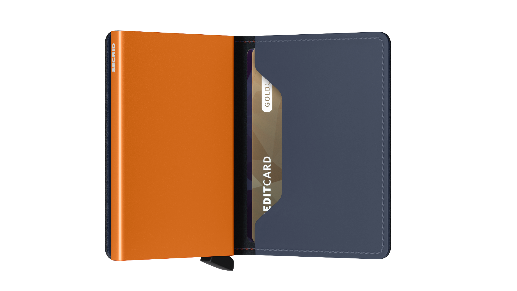 Secrid Slimwallet Matte - Night Blue &  Orange 3