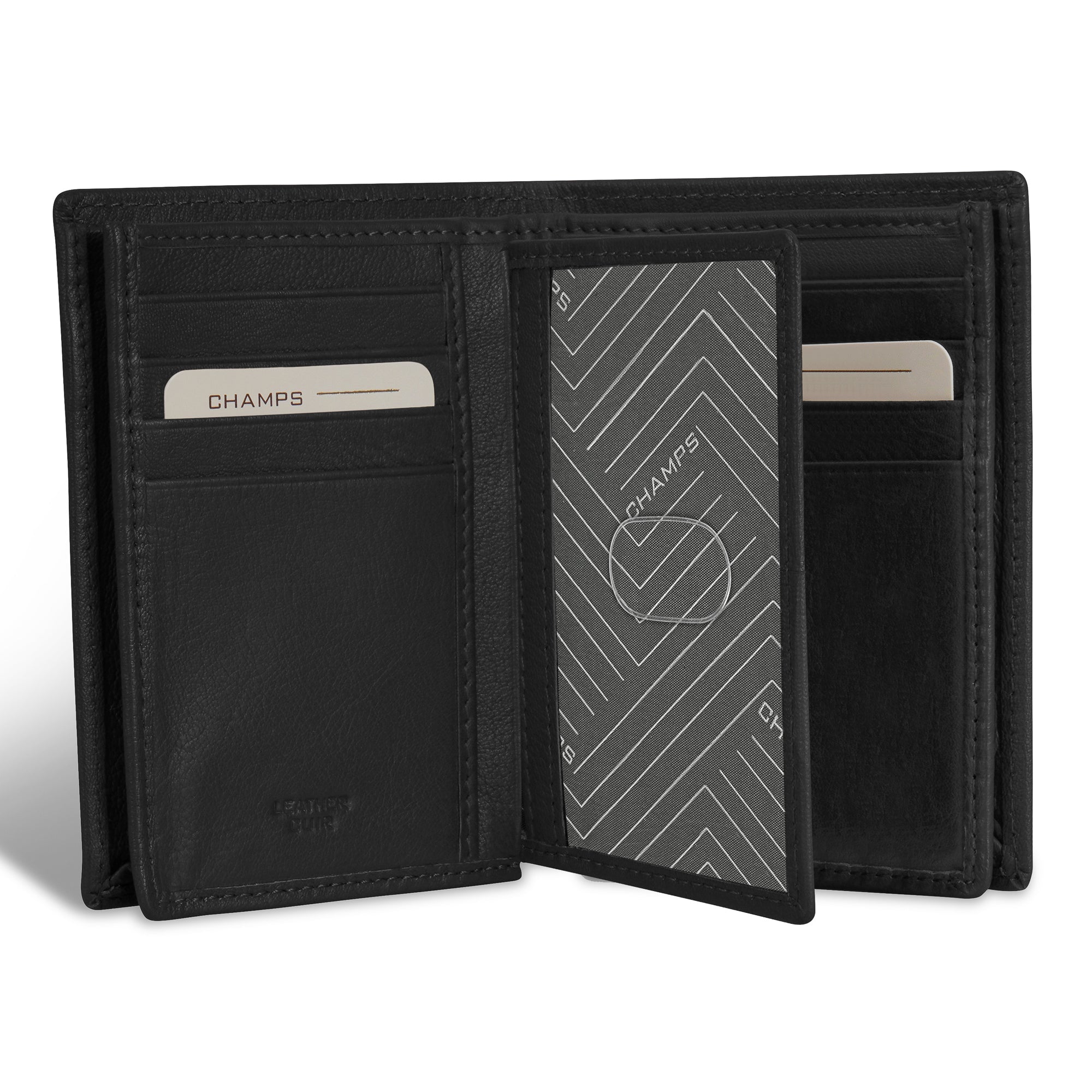 Onyx / Leather Vertical Wallet 3