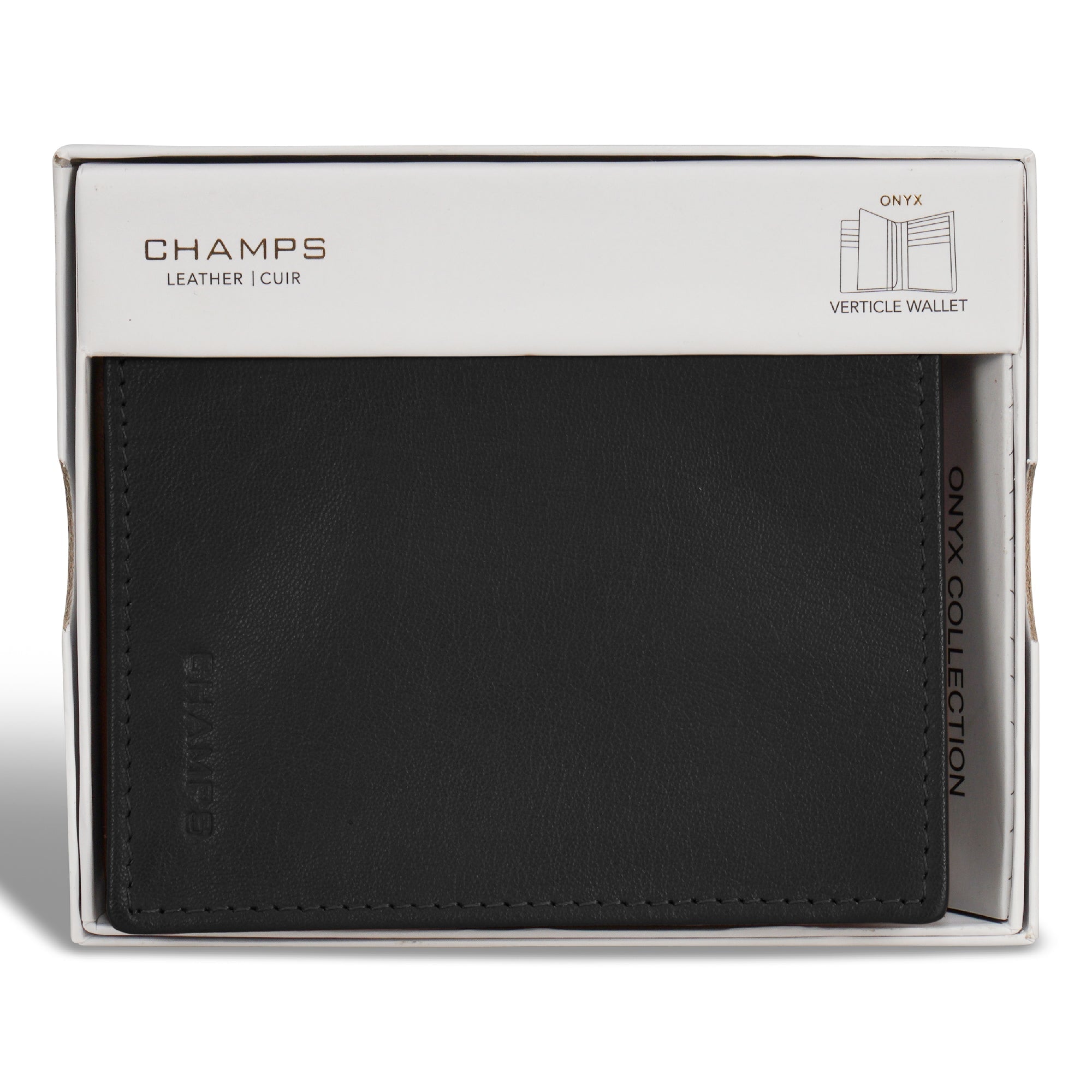 Onyx / Leather Vertical Wallet 6