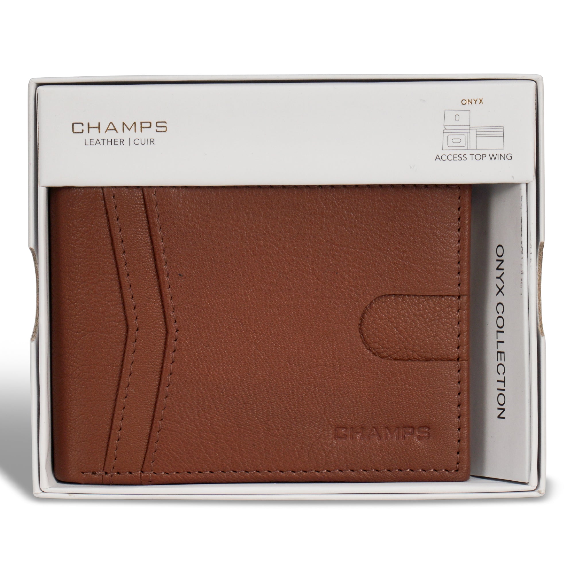 Onyx / Leather Access Top Wing Wallet 12