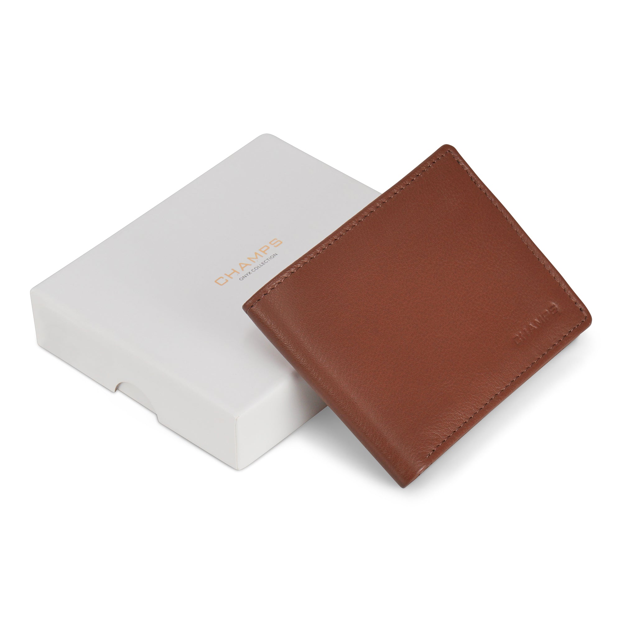 Onyx / Leather Zip Bi-Fold Wallet 9