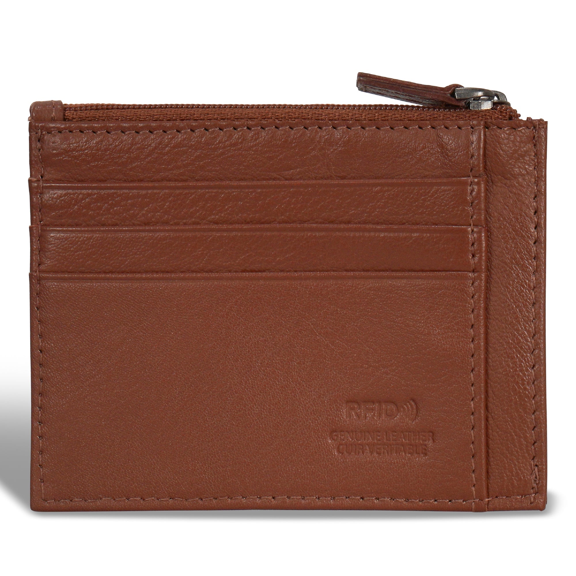 Onyx / Leather Zip Card Case 7